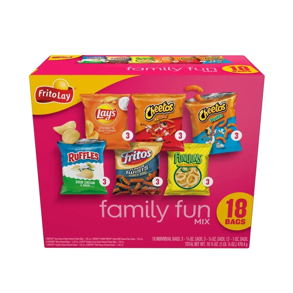 Family Fun Mix Variety Pack Snack Chips, 18 Count Multipack - Image 8