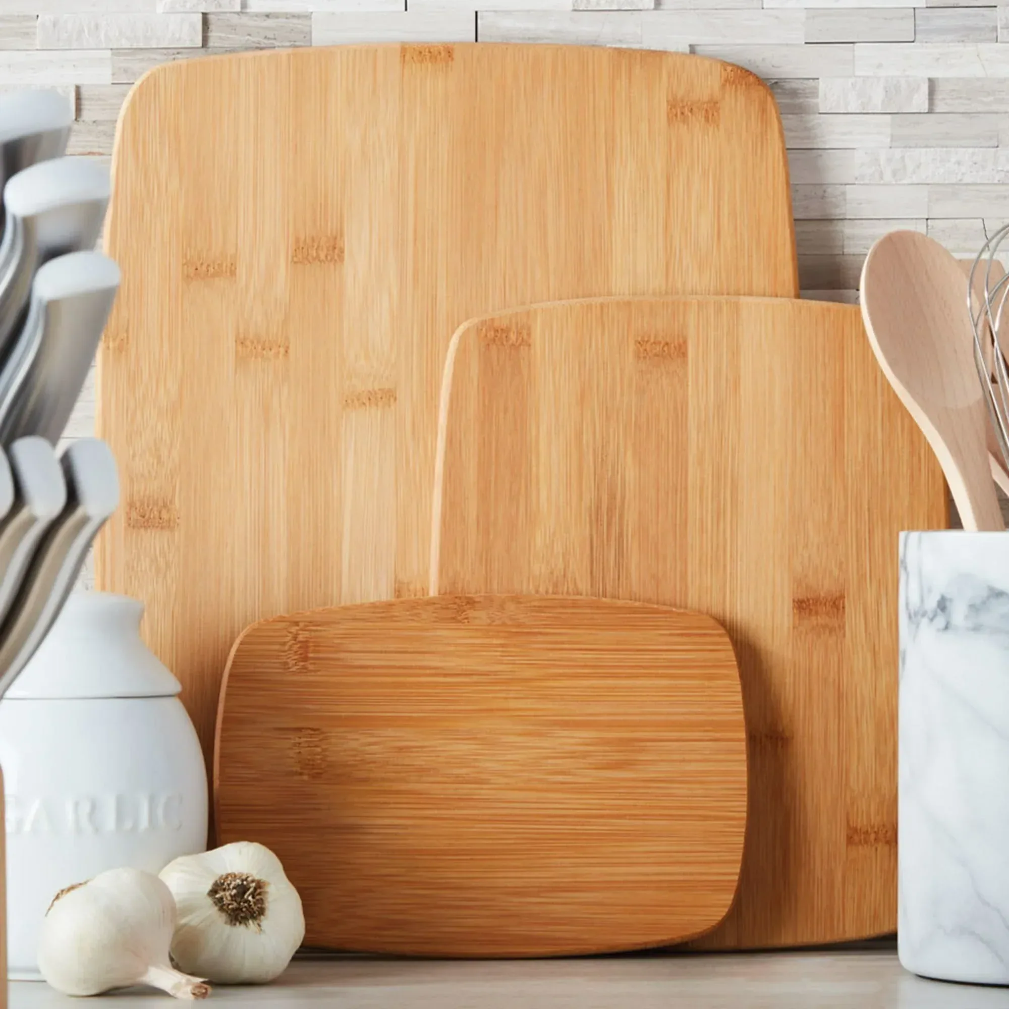 Farberware Classic 3-Piece Bamboo Cutting Board Set - Image 2