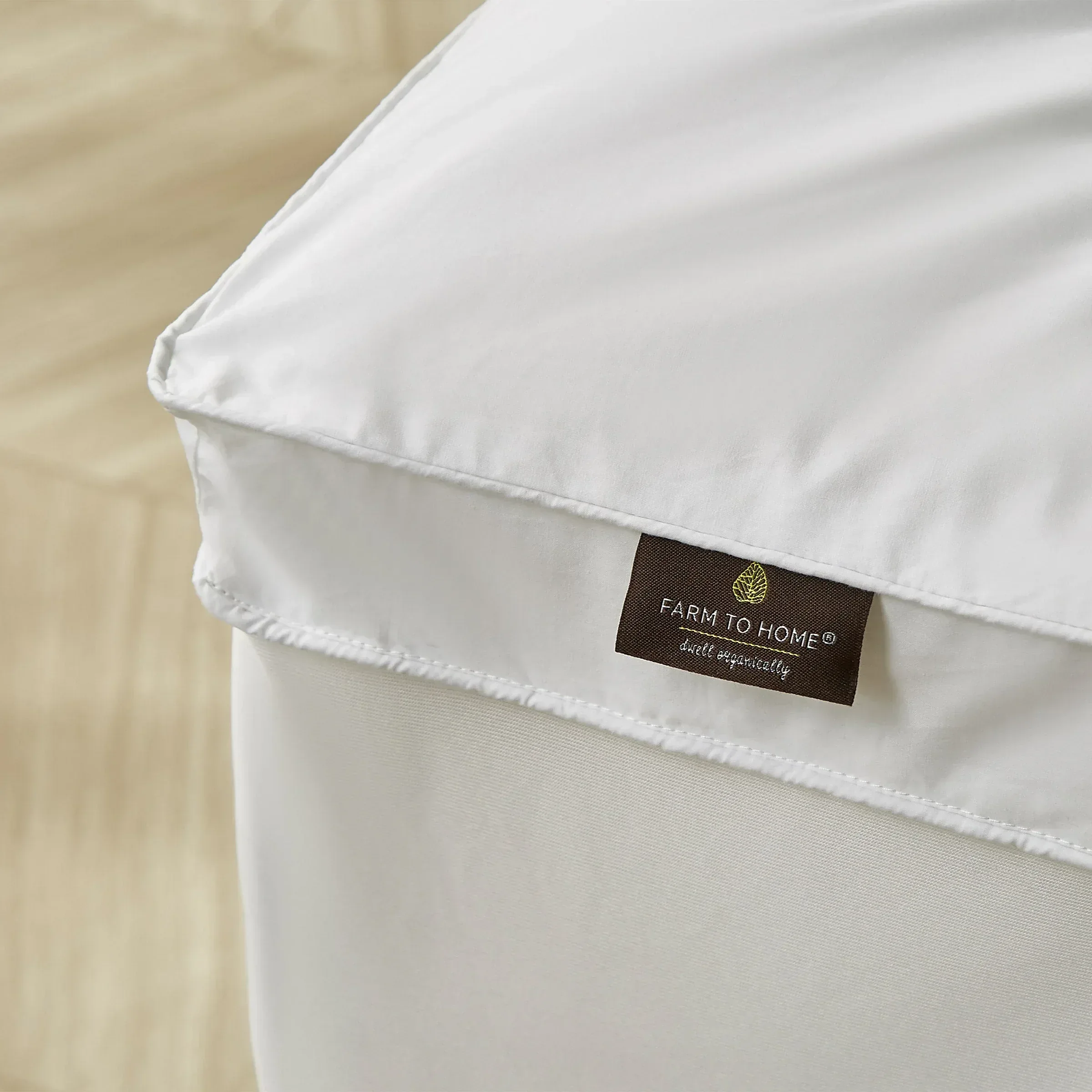 Farm to Home White Organic Cotton 2” Mattress Topper - Image 2