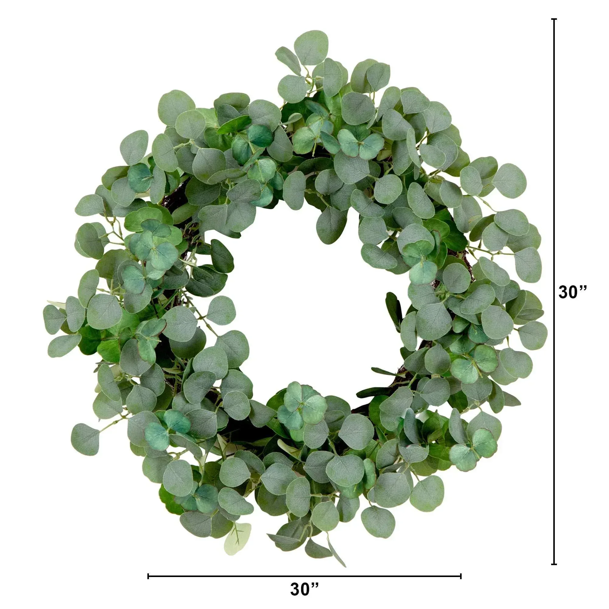 Faux 30” Eucalyptus Wreath - Image 2