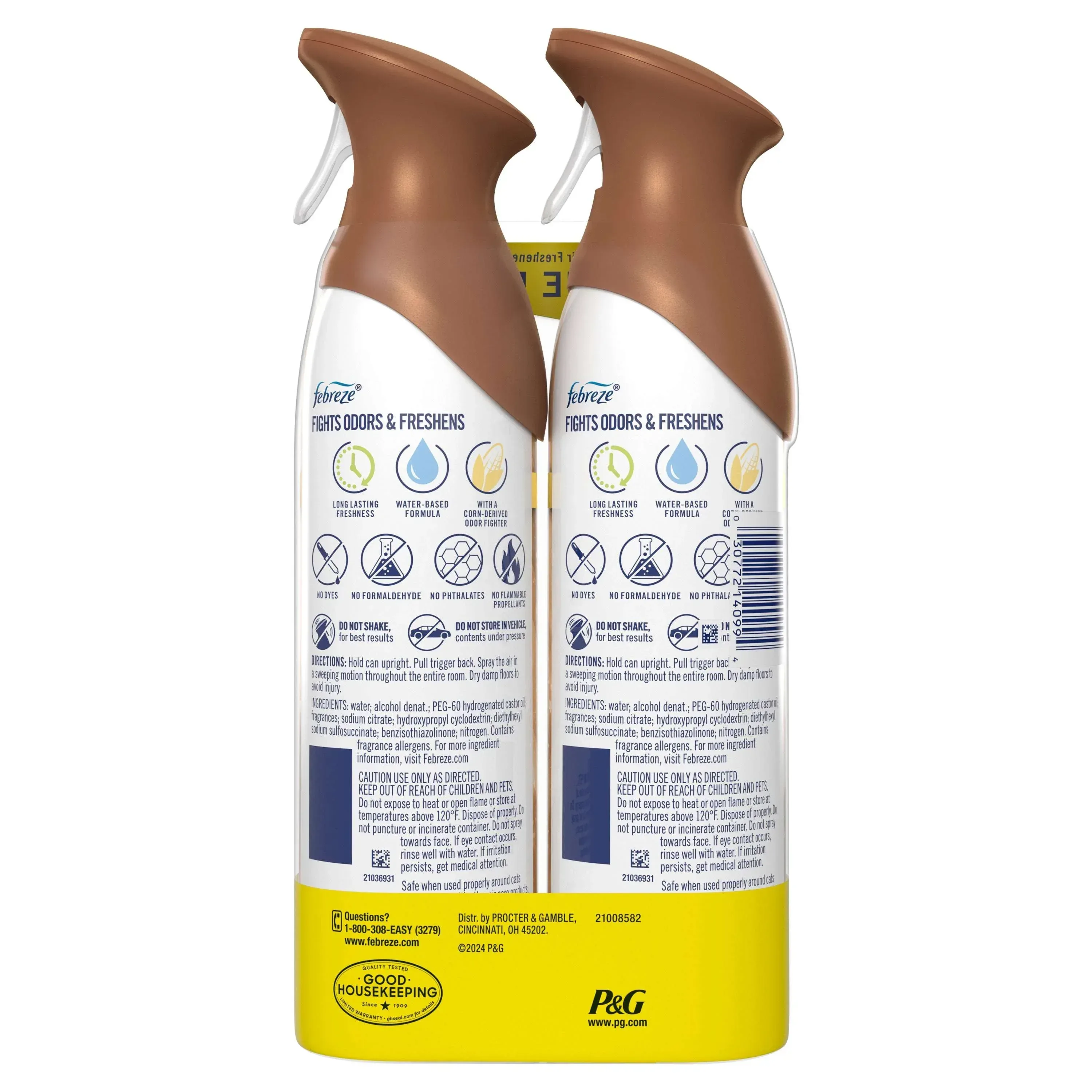 Febreze Air Mist, Odor-Fighting Air Freshener, Sea Salt Caramel & Maple, 8.8oz Aerosol, Pack of 2 - Image 6