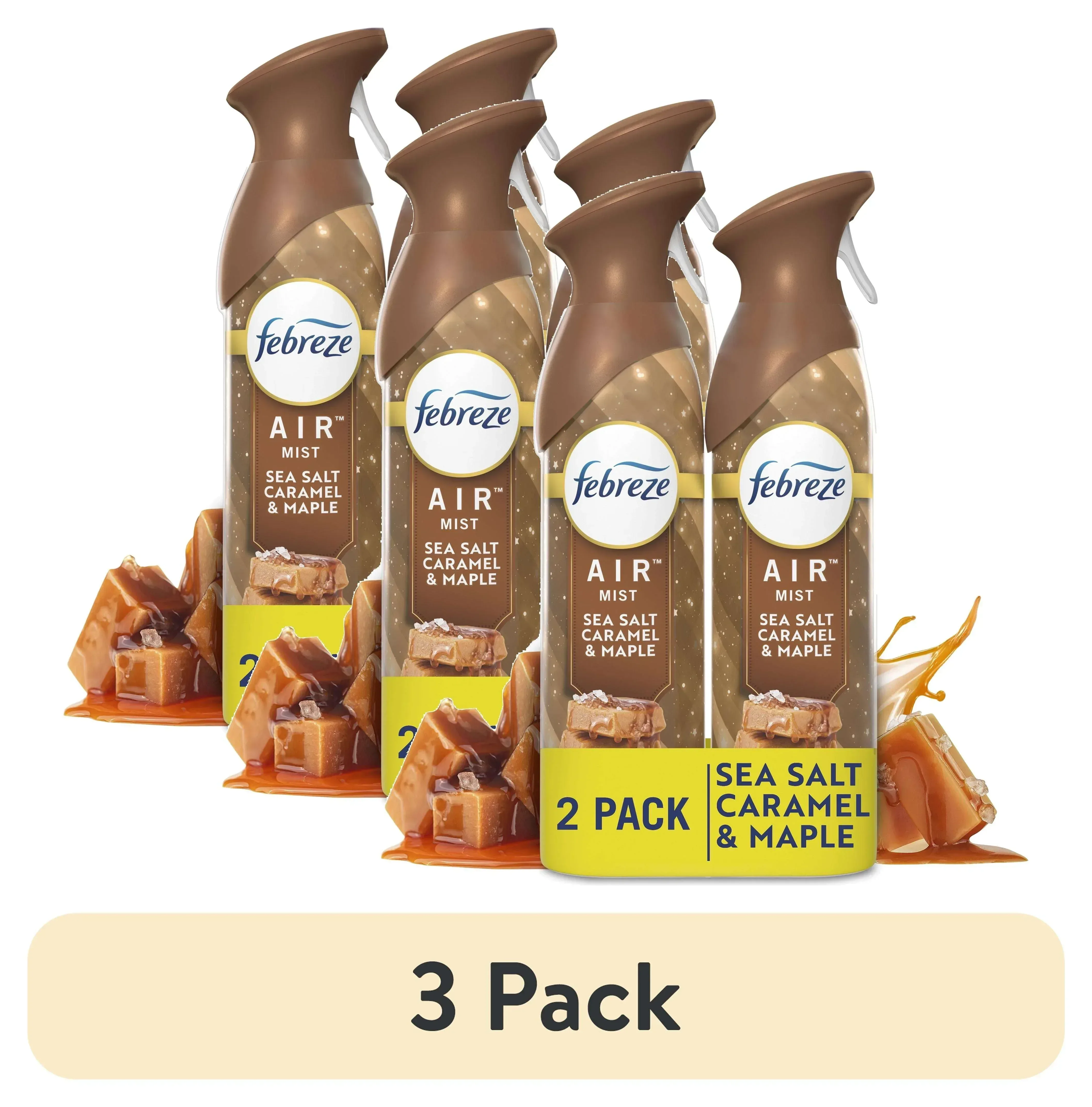 Febreze Air Mist, Odor-Fighting Air Freshener, Sea Salt Caramel & Maple, 8.8oz Aerosol, Pack of 2 - Image 7