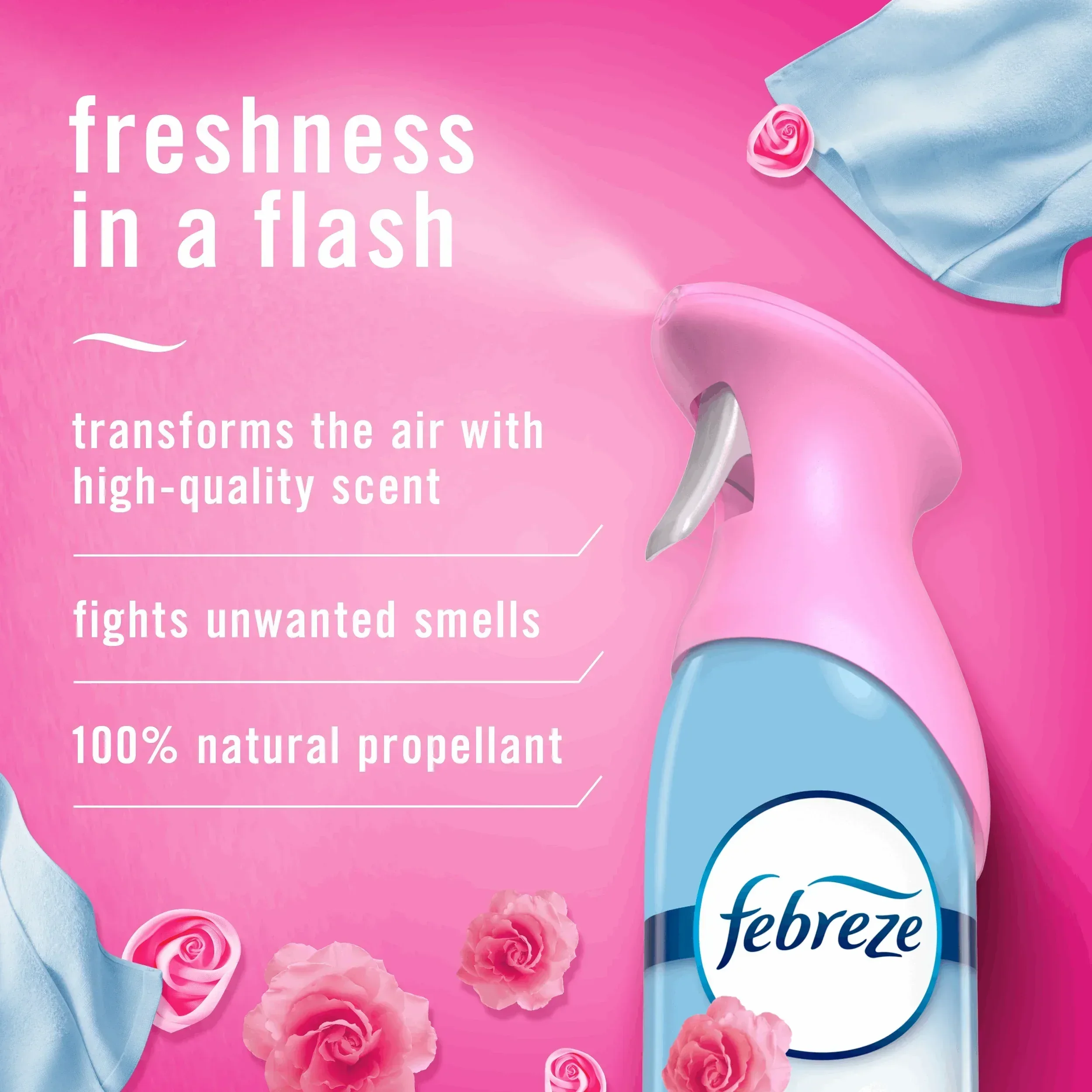 Febreze Odor-Fighting Air Freshener, with Downy Scent, April Fresh, Pack of 2, 8.8 fl oz Each - Image 2