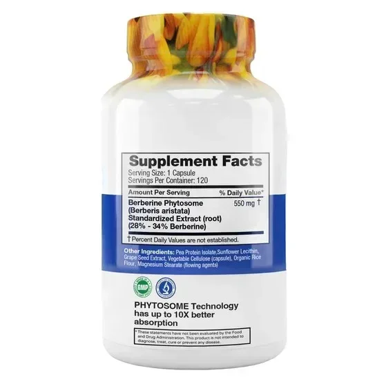 Feel Good Superfoods Berberine Phytosome High Absorption, 120 Vegan Capsules - Image 3