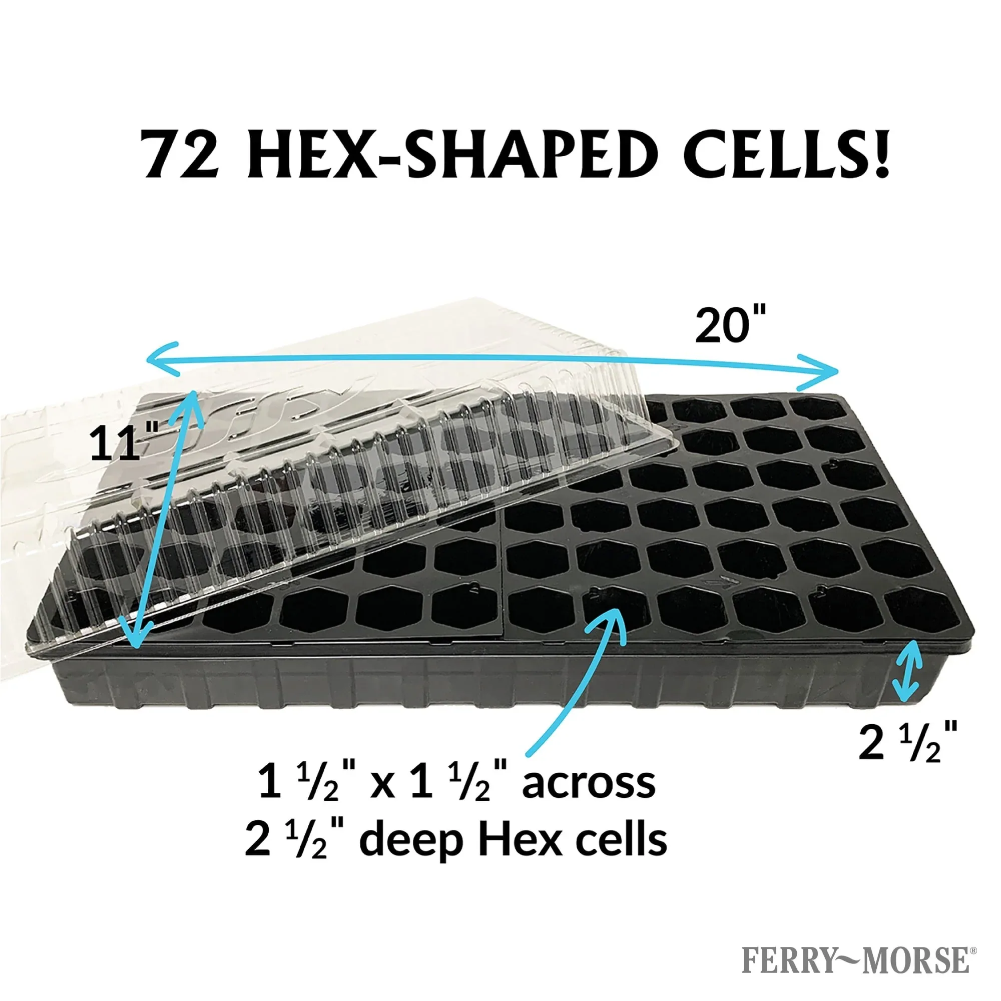 Ferry Morse Pro-Hex Seed Starting Tray 72 Cells - Reusable Plastic Tray - Image 6