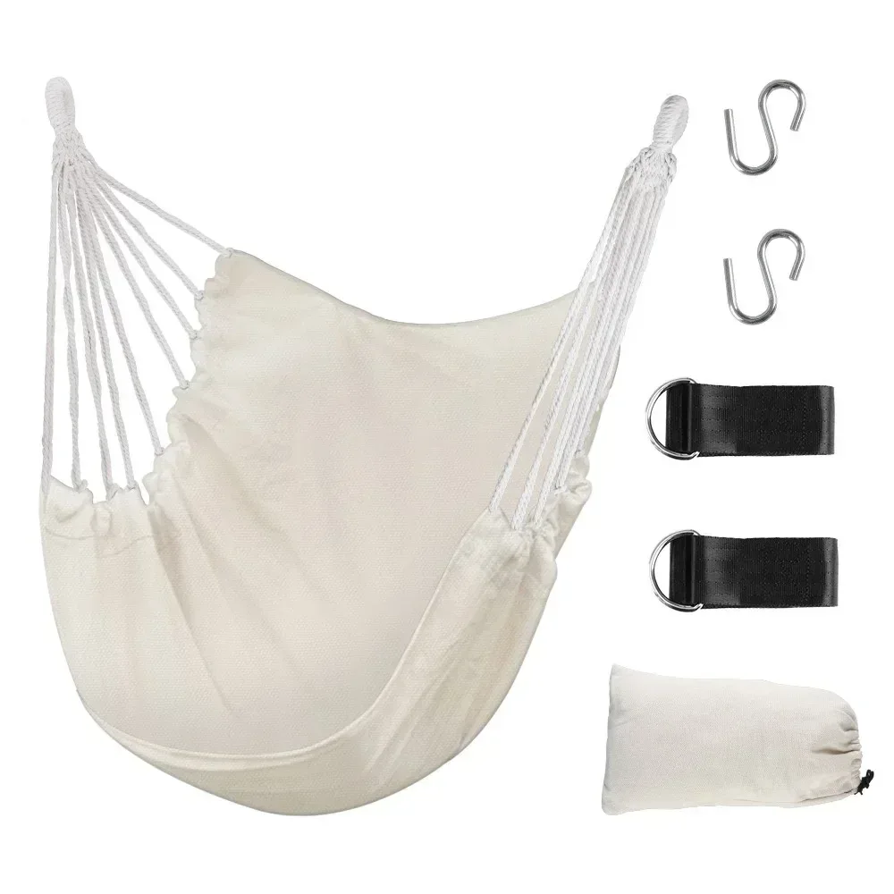 FGY Hammock Chair Swing Portable Canvas Camping Hanging Seat for Outdoor Indoor - Image 24