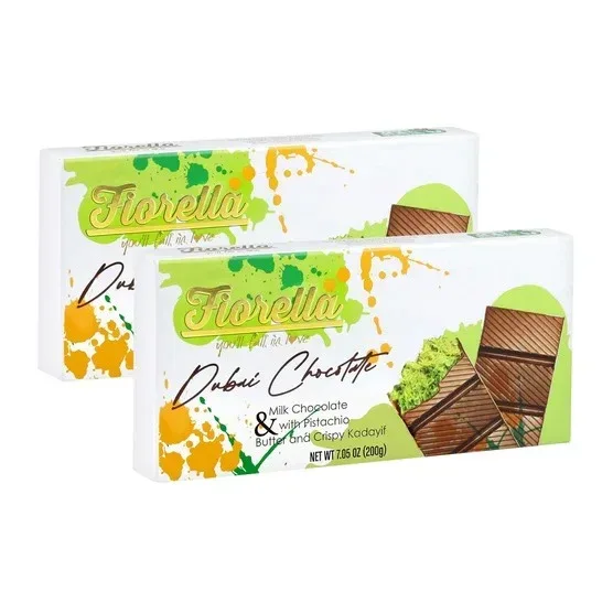 Fiorella Dubai Chocolate Bars, 200g, 3-pack - Image 2