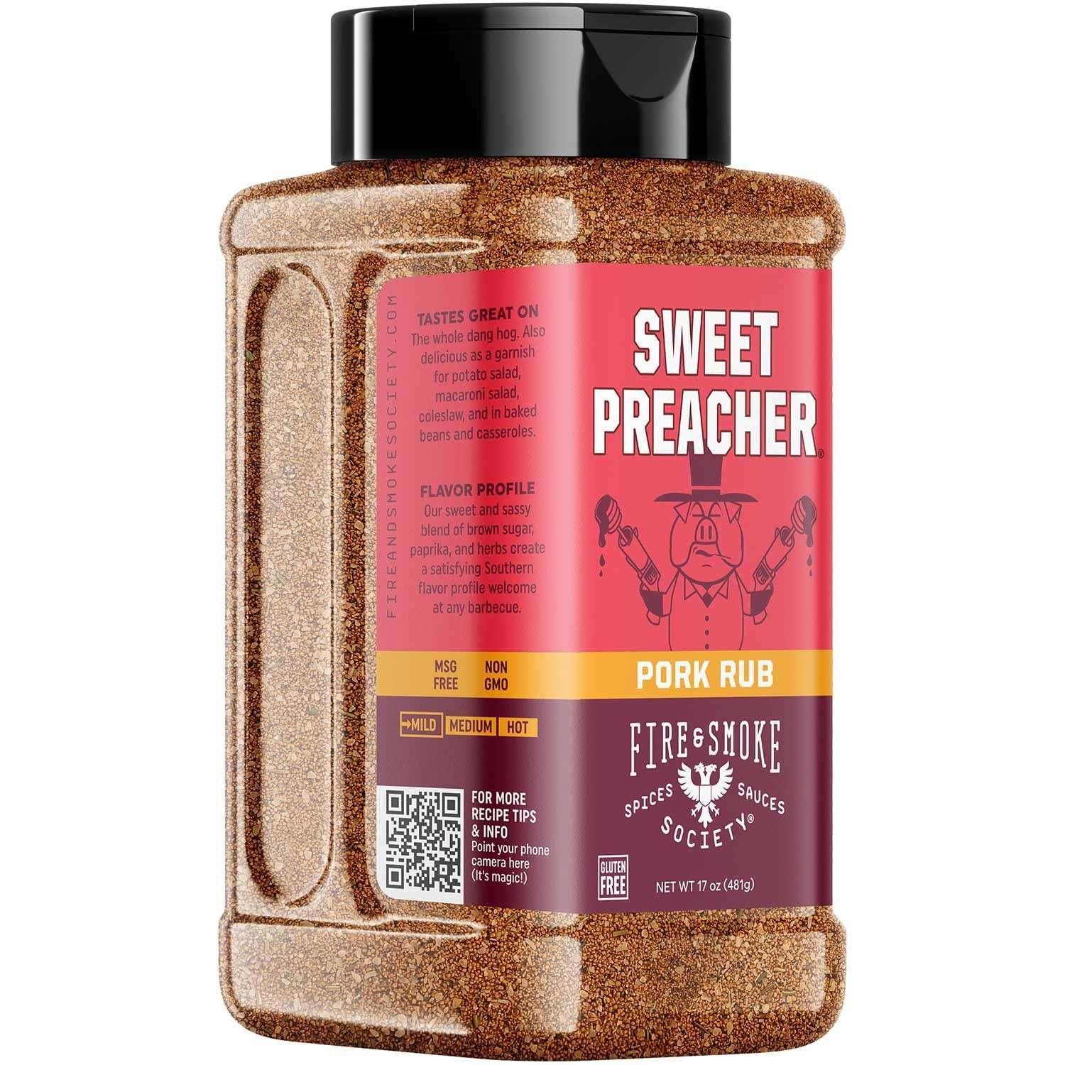Fire And Smoke Society Sweet Preacher BBQ Rub, 17 oz.