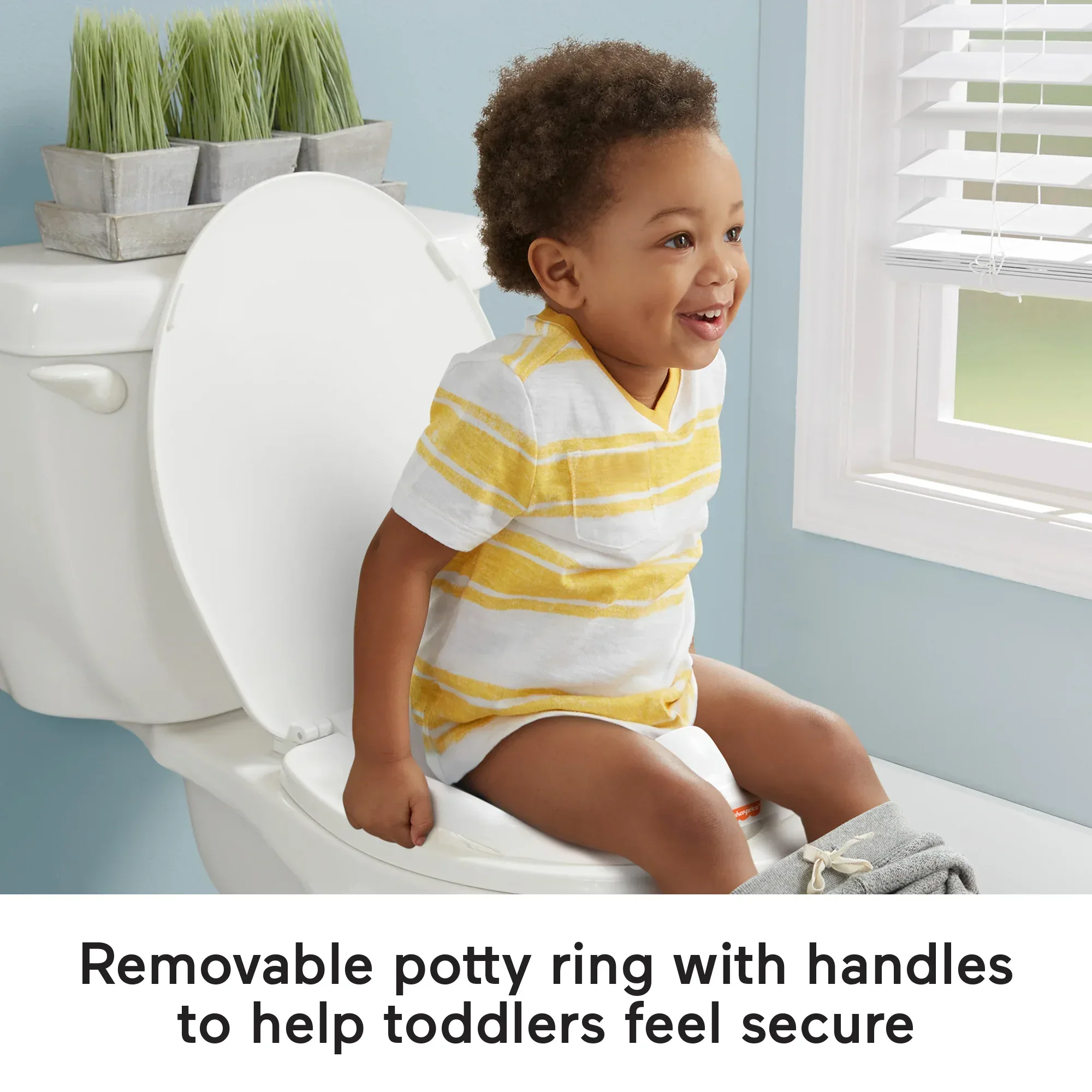 Fisher-Price 3-in-1 Toddler Potty Training Toilet, Ring, and Stepstool, Children Ages 18 Months + - Image 3