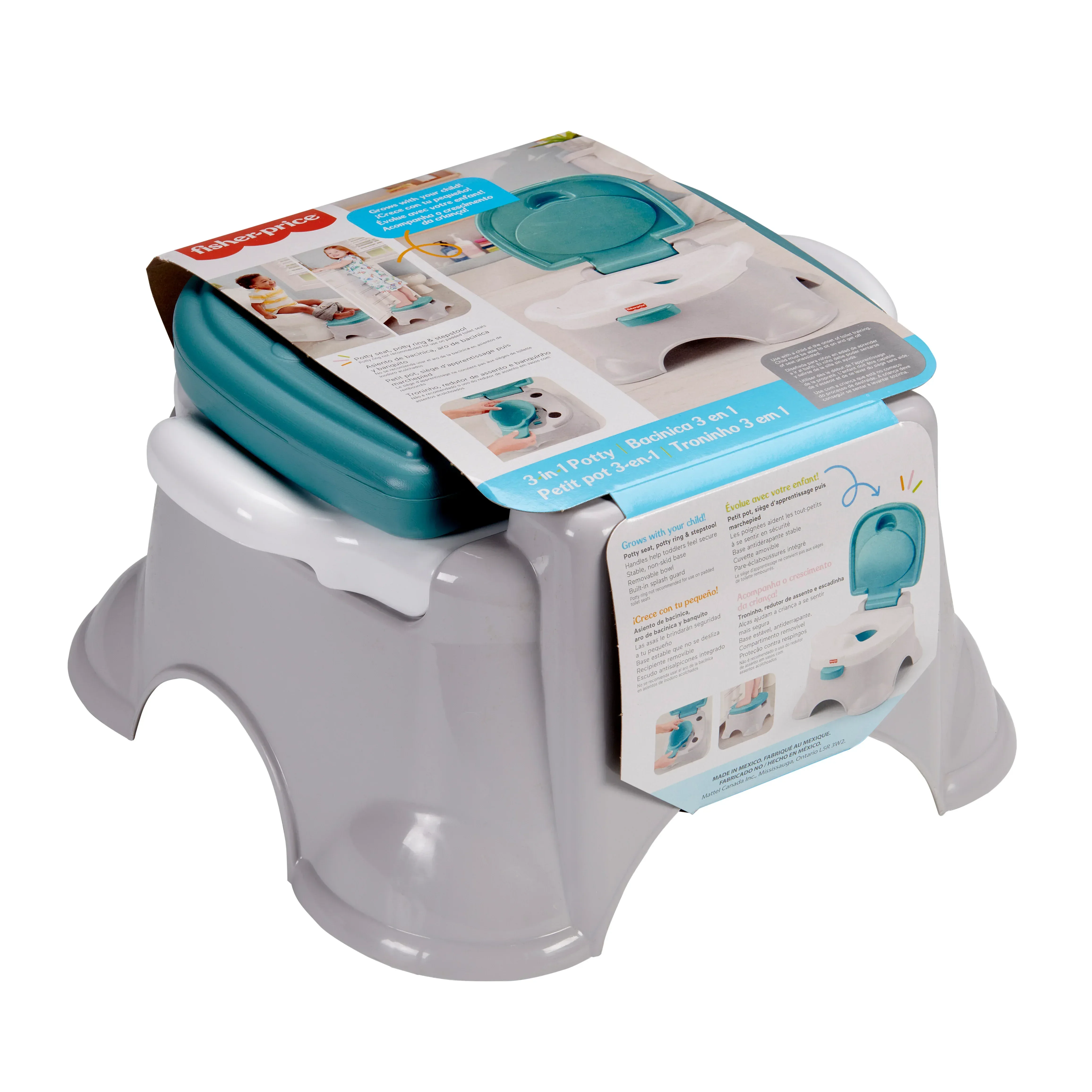 Fisher-Price 3-in-1 Toddler Potty Training Toilet, Ring, and Stepstool, Children Ages 18 Months + - Image 6