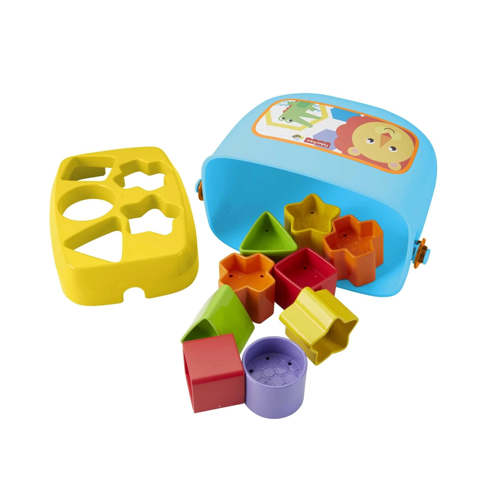 Fisher-Price Baby’s First Blocks Shape Sorting Toy with Storage Bucket, 12 Pieces For Baby & Toddler - Image 3