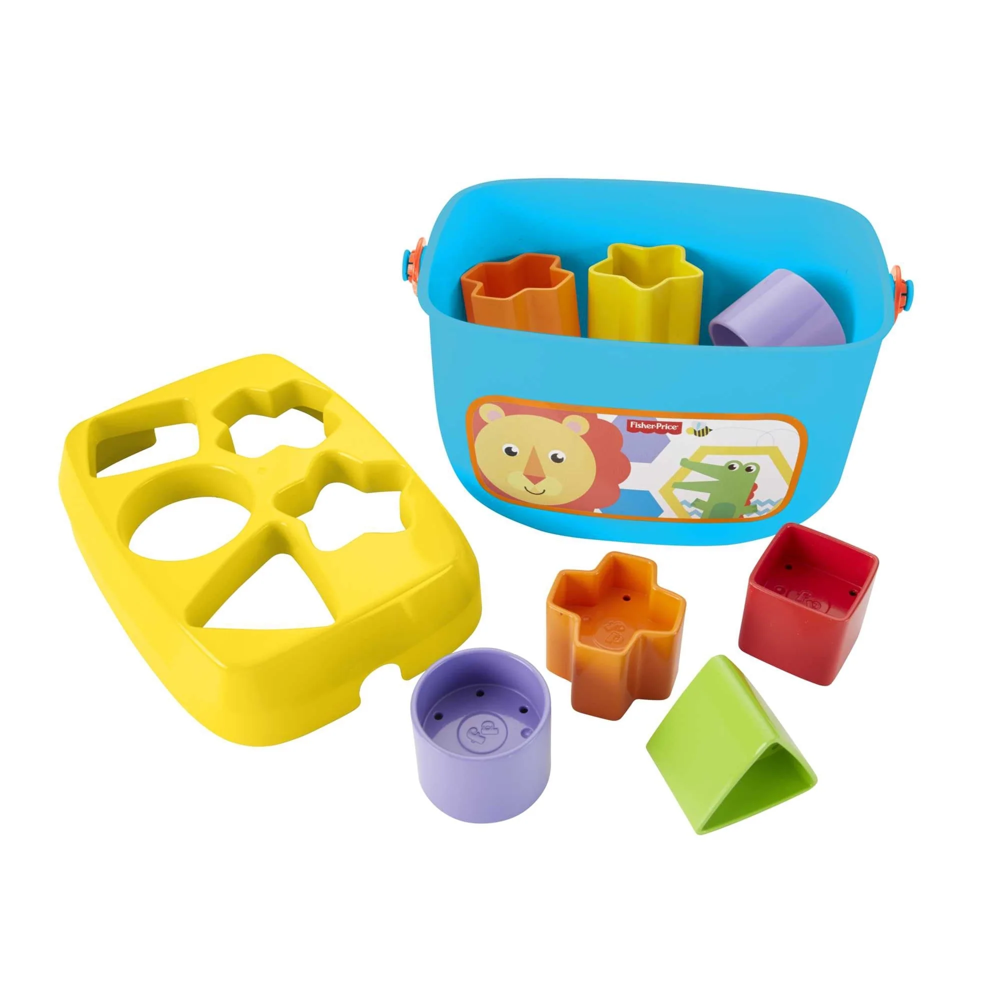 Fisher-Price Baby’s First Blocks Shape Sorting Toy with Storage Bucket, 12 Pieces For Baby & Toddler - Image 5