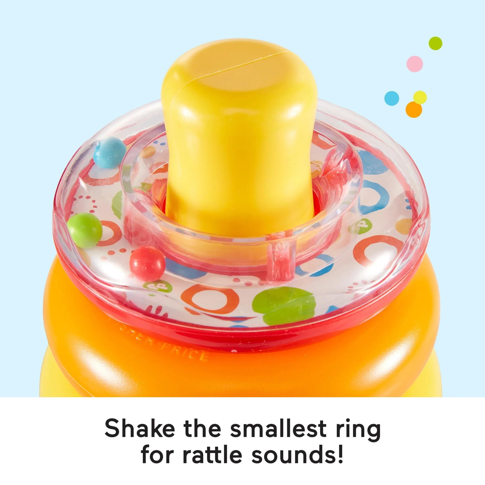 Fisher-Price Baby Stacking Toy Rock-a-Stack, Roly-Poly Base with 5 Colorful Rings for Ages 6+ Months - Image 5