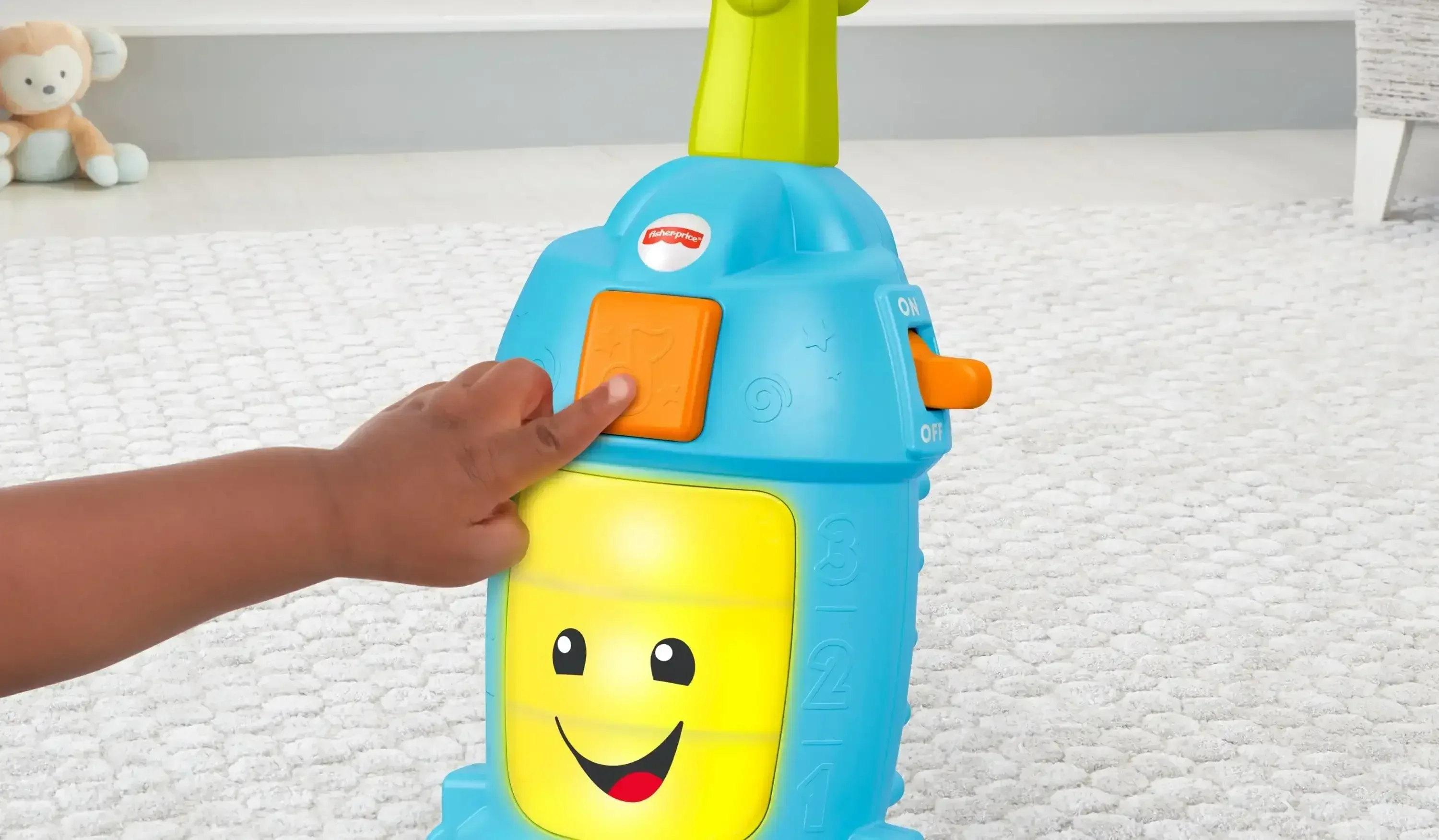 Fisher-Price Laugh & Learn Light-Up Learning Vacuum Electronic Toddler Plastic Push Toy - Image 4