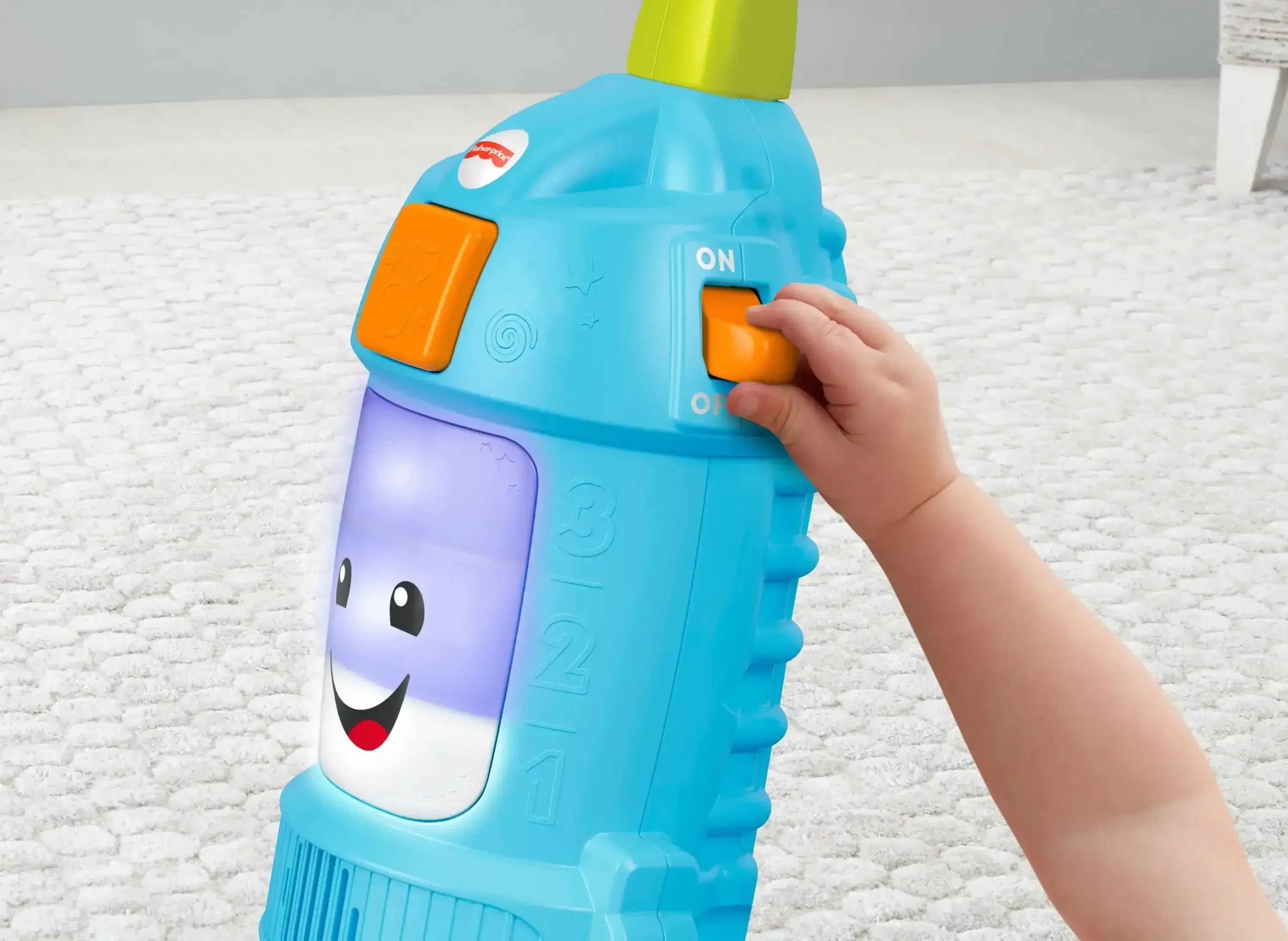 Fisher-Price Laugh & Learn Light-Up Learning Vacuum Electronic Toddler Plastic Push Toy - Image 5