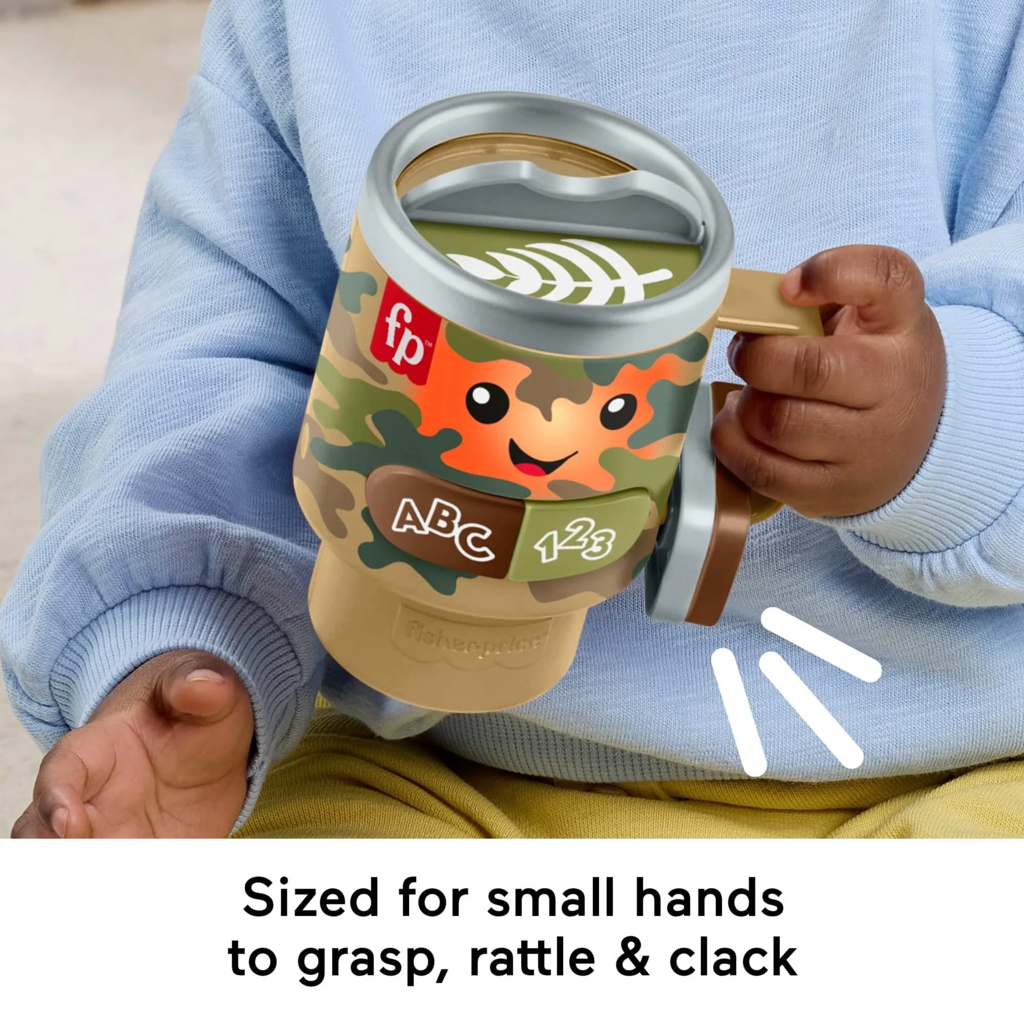 Fisher-Price Laugh & Learn Wake up & Learn Coffee Mug Baby & Toddler Toy with Music & Lights - Image 3