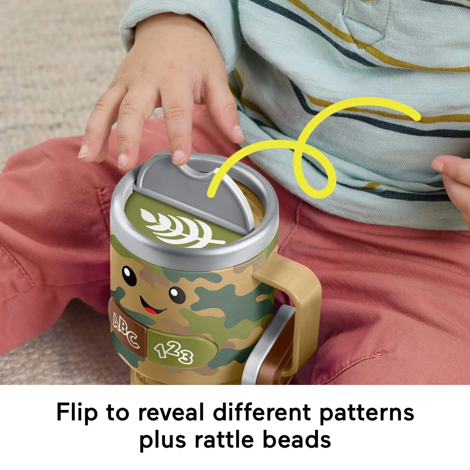 Fisher-Price Laugh & Learn Wake up & Learn Coffee Mug Baby & Toddler Toy with Music & Lights - Image 4