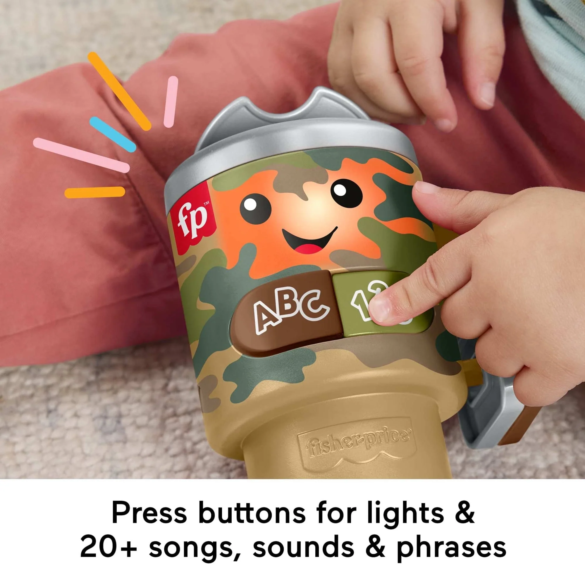 Fisher-Price Laugh & Learn Wake up & Learn Coffee Mug Baby & Toddler Toy with Music & Lights - Image 5