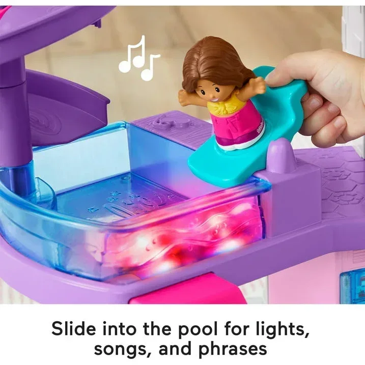 Fisher-Price Little People Barbie Little DreamHouse Toddler Playset with Music & Lights, 7 Pieces - Image 2