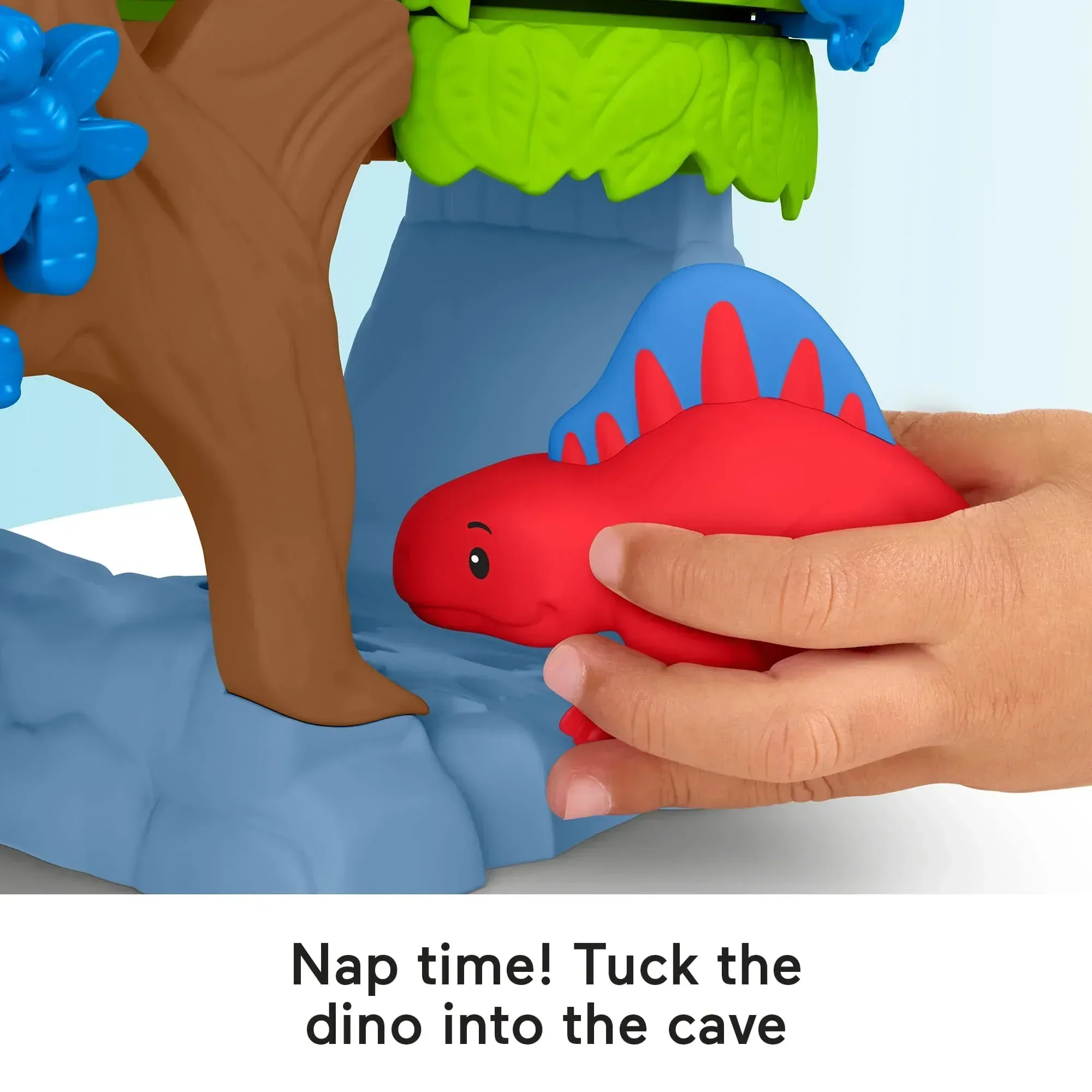 Fisher-Price Little People Dinosaur Hatch & Slide Playset Toddler Toy with 2 Figures - Image 2
