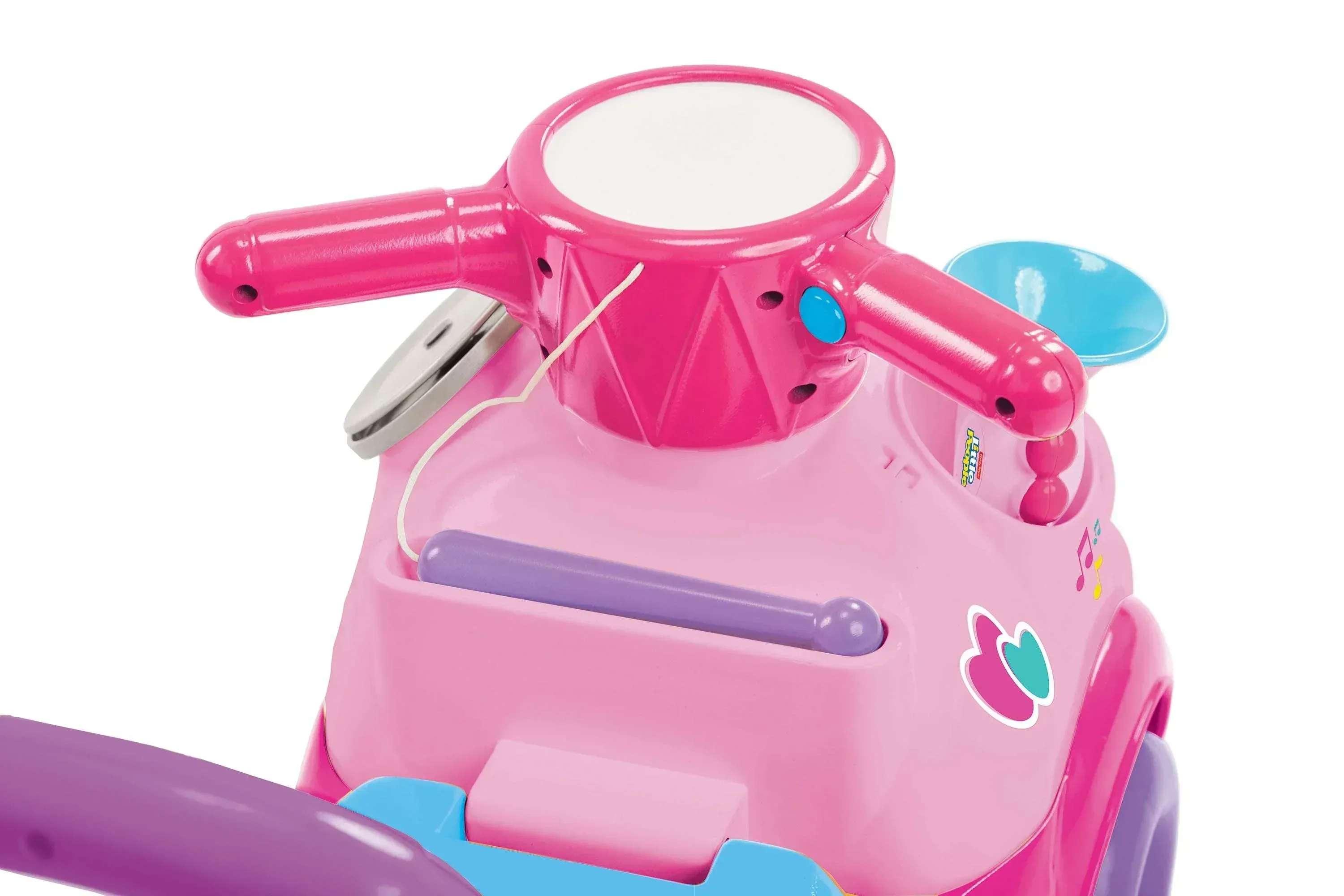 Fisher Price Little People Music Parade Heart Preschool Push Ride-On with Lights and Sounds - Image 5