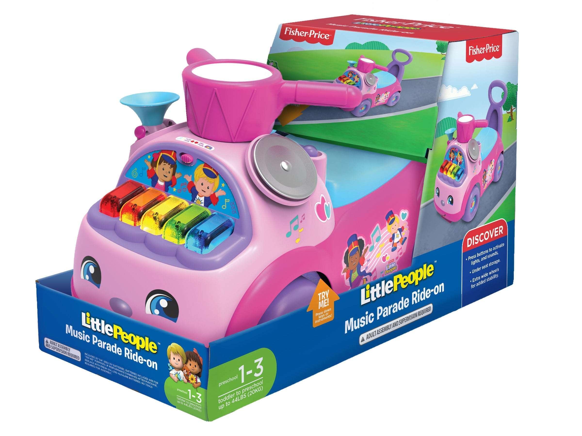 Fisher Price Little People Music Parade Heart Preschool Push Ride-On with Lights and Sounds - Image 7