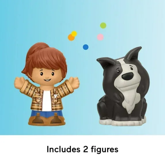 Fisher-Price Little People Push & Play Tractor, Musical Toy Farm Vehicle & 2 Figures for Toddlers - Image 2