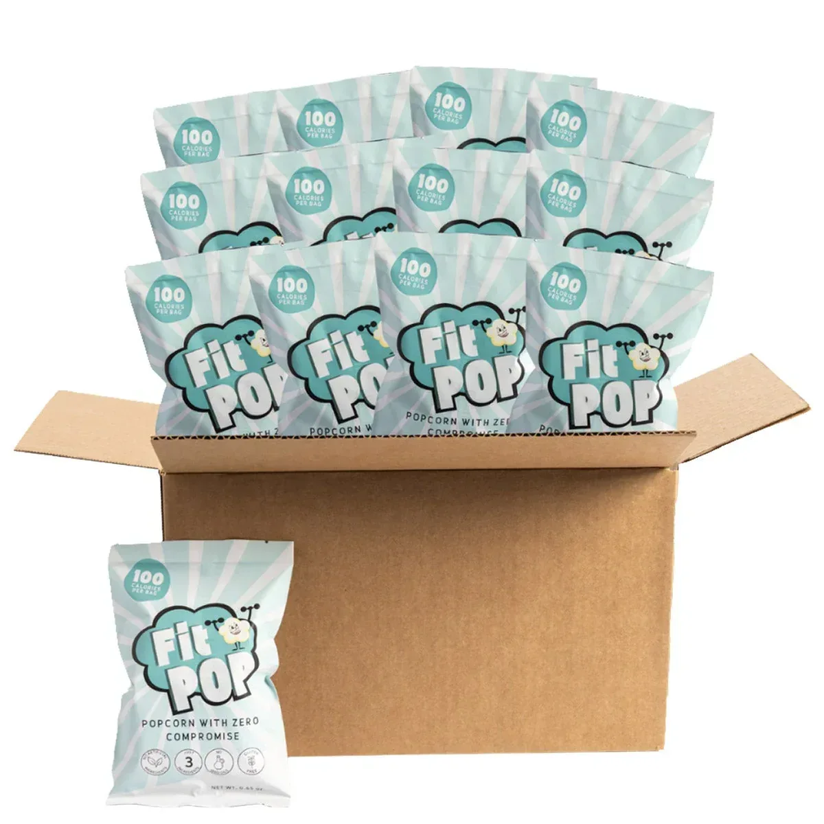 FitPop Popcorn Snack Bags, 0.65 oz, 40-count - Image 3