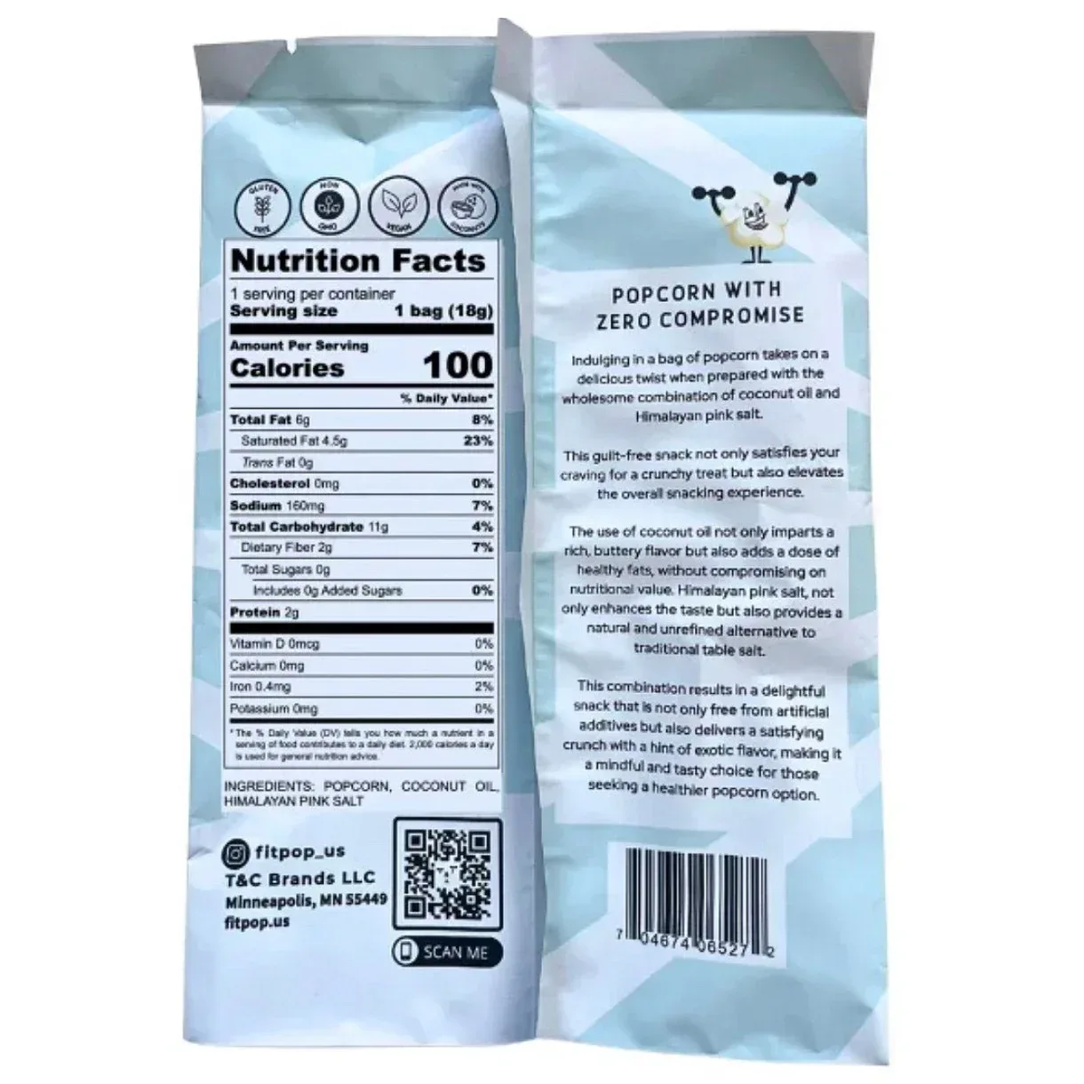 FitPop Popcorn Snack Bags, 0.65 oz, 40-count - Image 5