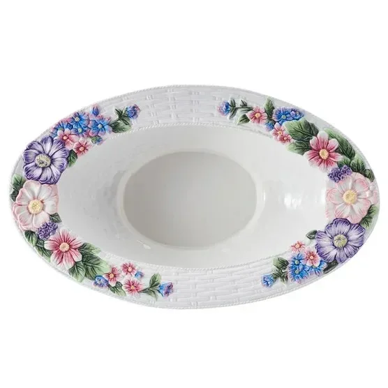 Fitz and Floyd Jardin 18” Centerpiece Bowl - Image 3