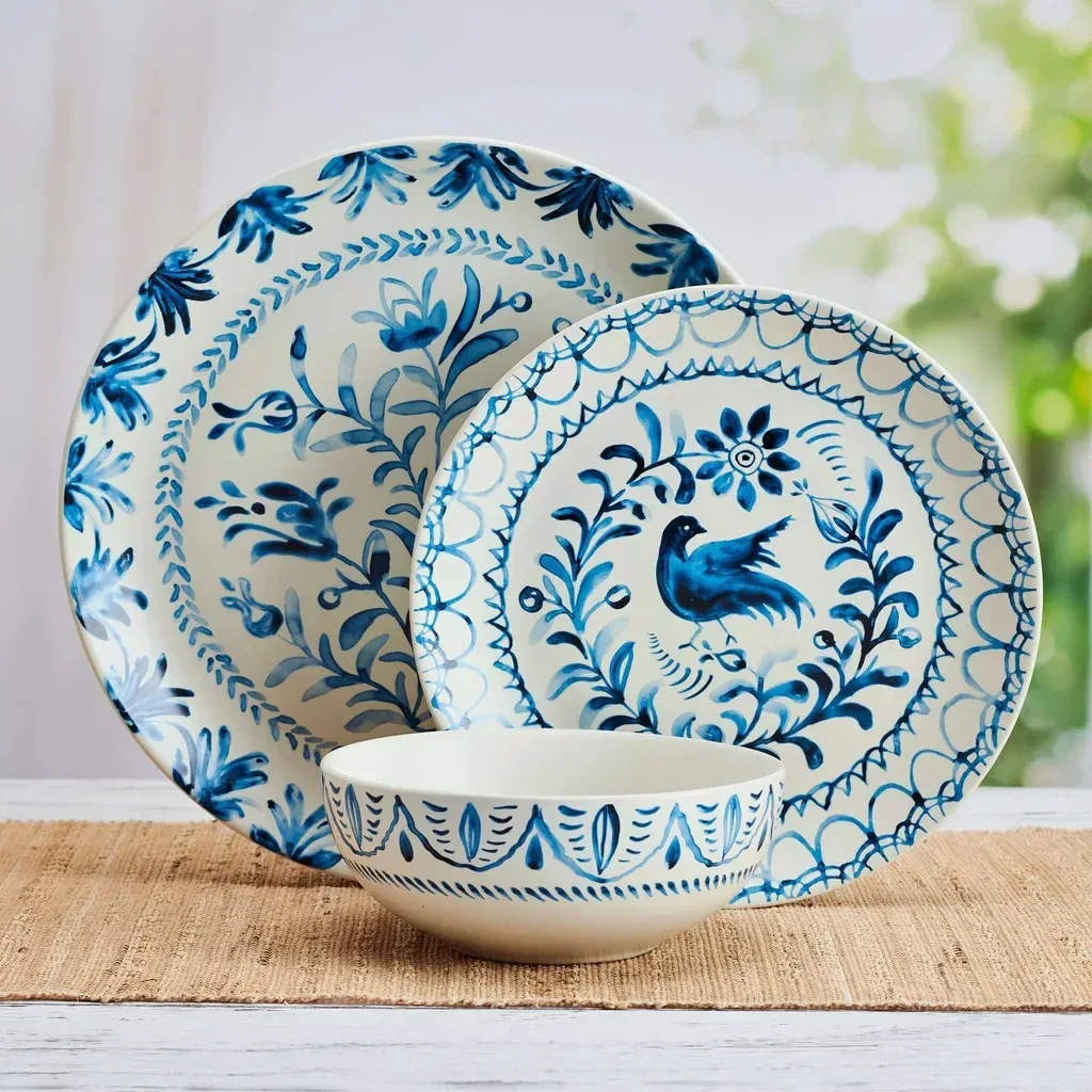 Fitz and Floyd Sicily Blue 12-piece Dinnerware Set