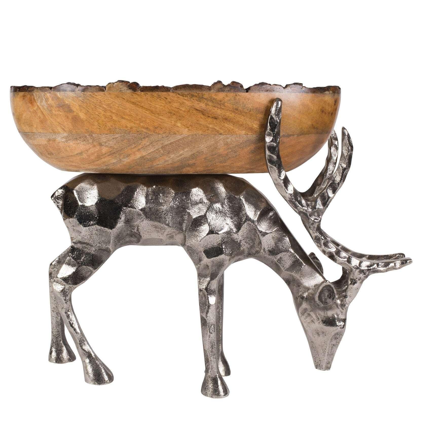 Fitz and Floyd Woodgrove Reindeer Centerpiece Bowl - Image 4