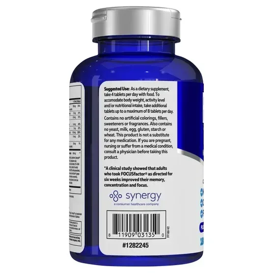 FOCUSfactor Nutrition for the Brain Dietary Supplement, 180 Tablets - Image 3