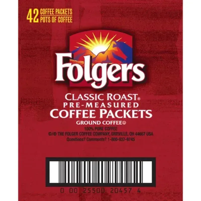 Folgers Classic Roast Ground Coffee Packets (1.2 Oz., 42 Ct.) - Image 4