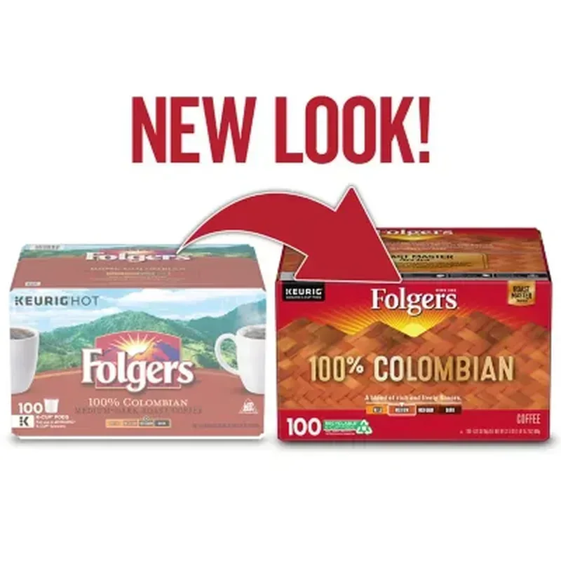 Folgers Medium Roast K-Cup Coffee Pods, 100% Colombian (100 Ct.) - Image 3