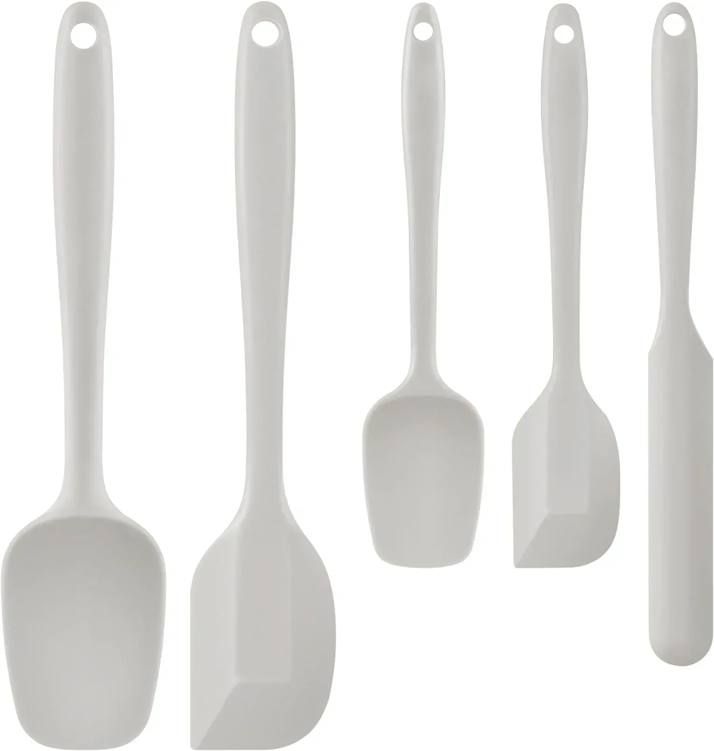 Food Grade Silicone Rubber Spatula Set for Baking, AOKIWO 5Pcs Cooking Utensil Set, High Heat Resistant Non Stick Dishwasher BPA-Free - Image 8