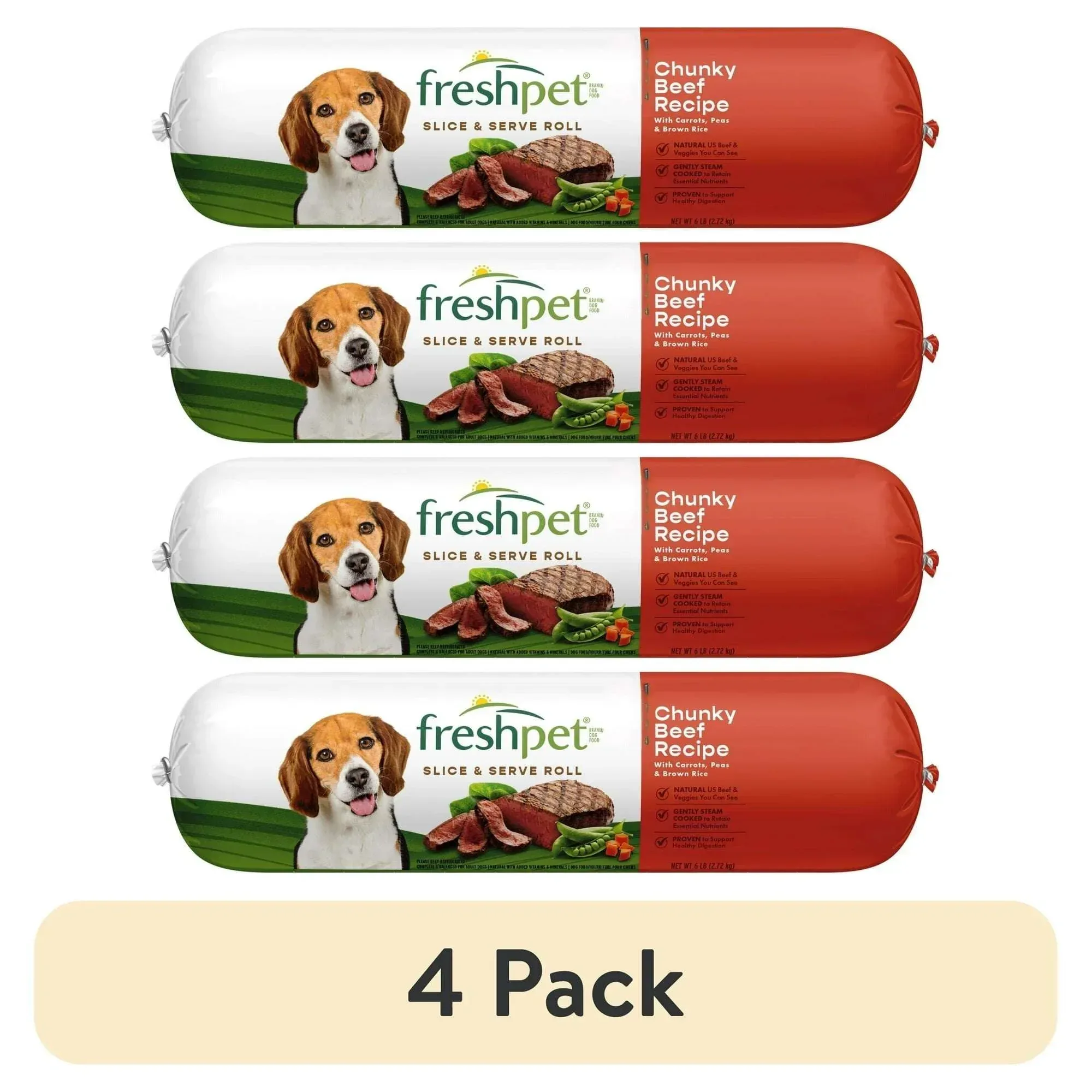Freshpet Fresh Dog Food, Chunky Beef Recipe, Slice & Serve Roll, 6 lb. - Image 11