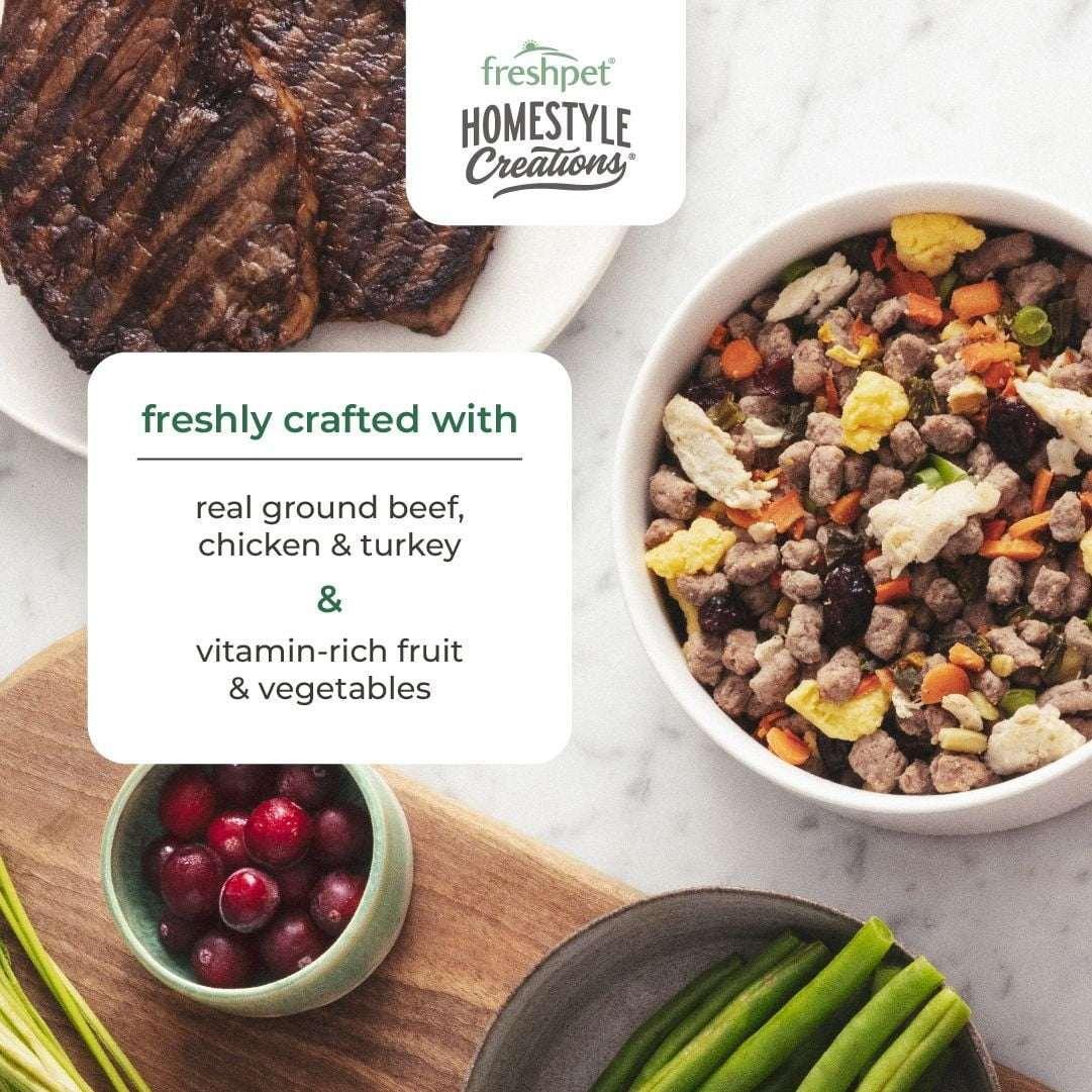 Freshpet Fresh Dog Food, Homestyle Creations, Beef, Chicken & Turkey Recipe, 1lb. - Image 4