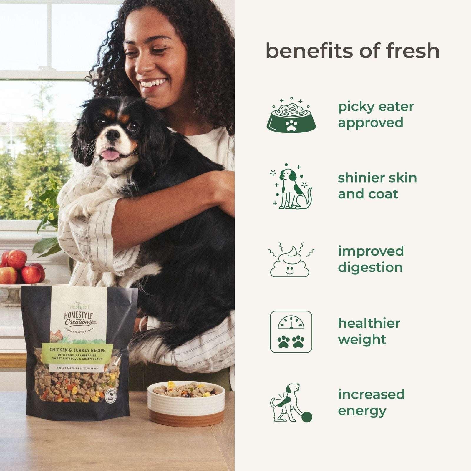 Freshpet Fresh Dog Food, Homestyle Creations, Beef, Chicken & Turkey Recipe, 1lb. - Image 5