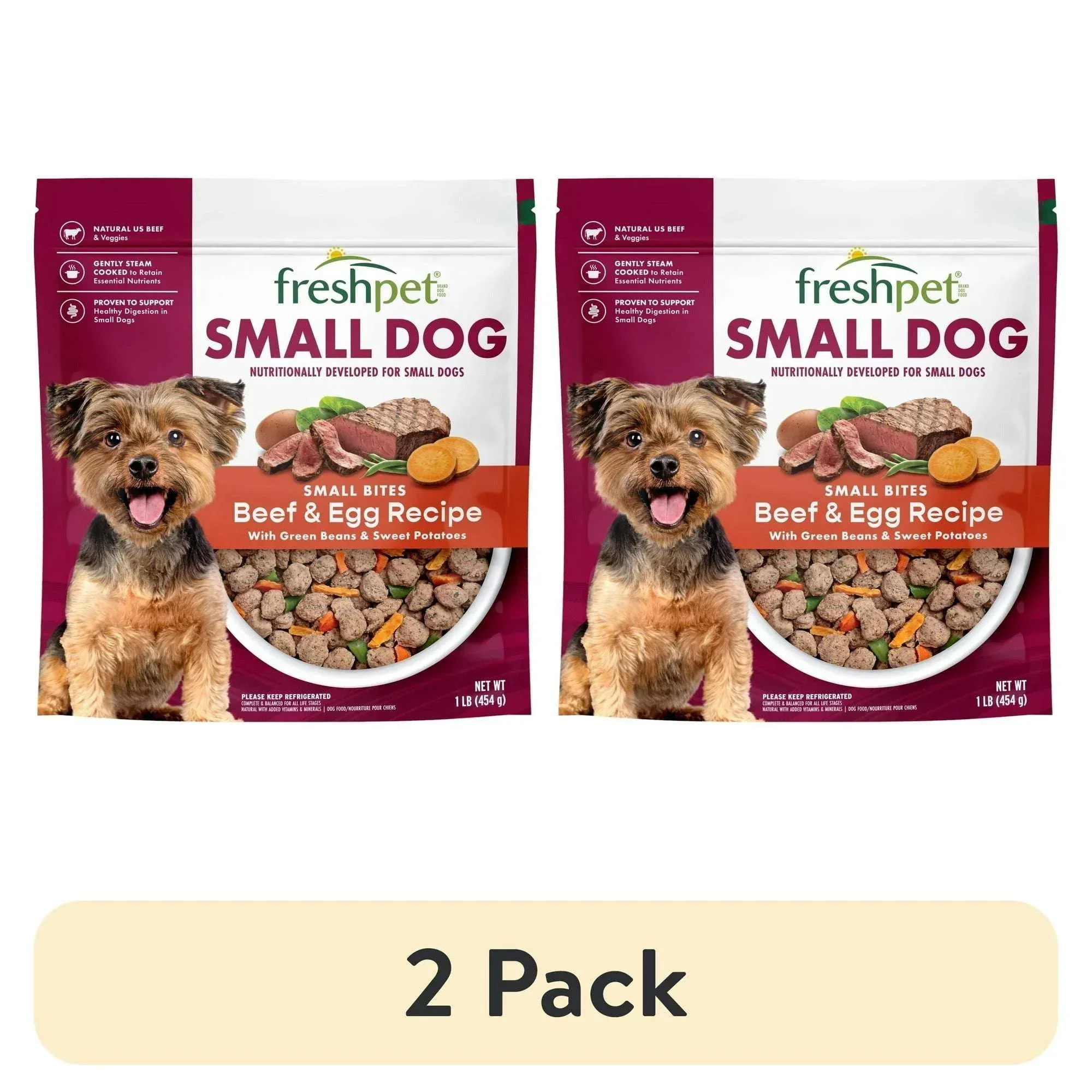 Freshpet Fresh Dog Food, Small Dog Beef & Egg Recipe, Small Bites Freshly Roasted Meals, 1 lb. - Image 8