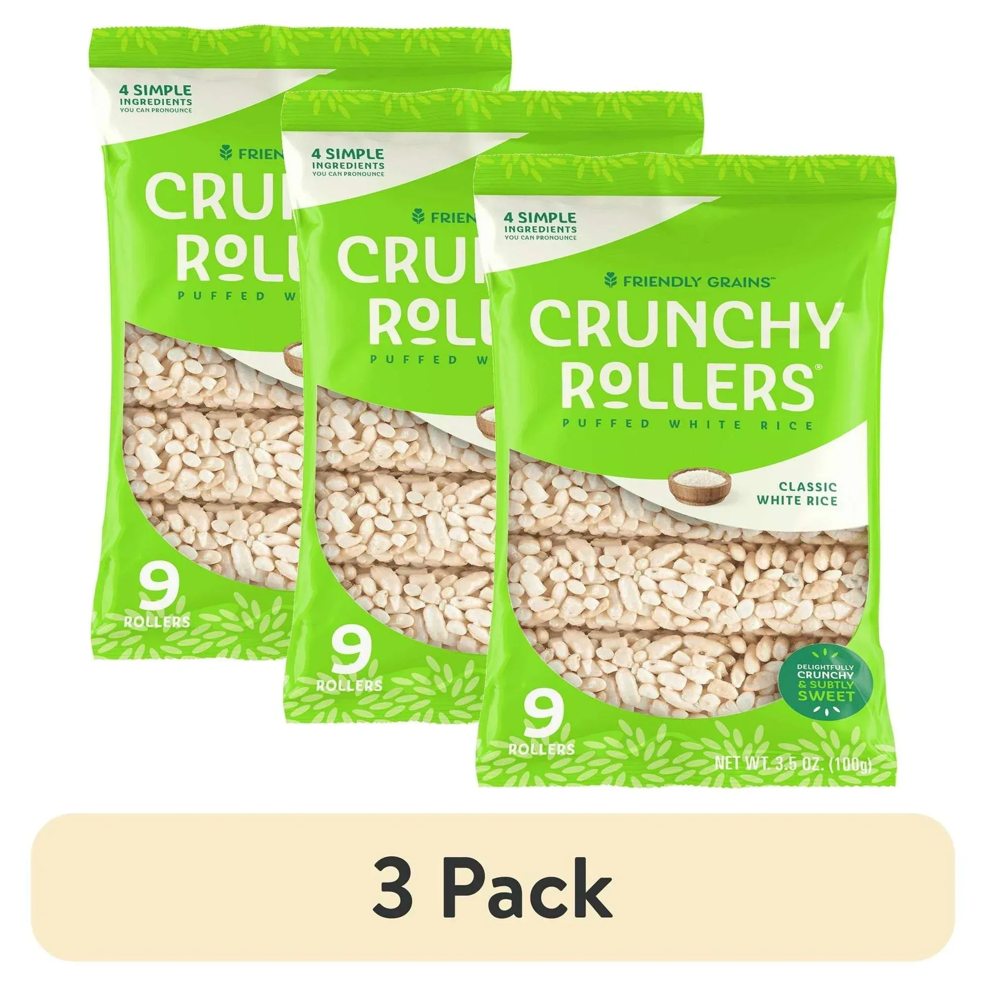 Friendly Grains Crunchy Rollers Classic White Rice, Allergen Free, Gluten-Free, 9ct - Image 7