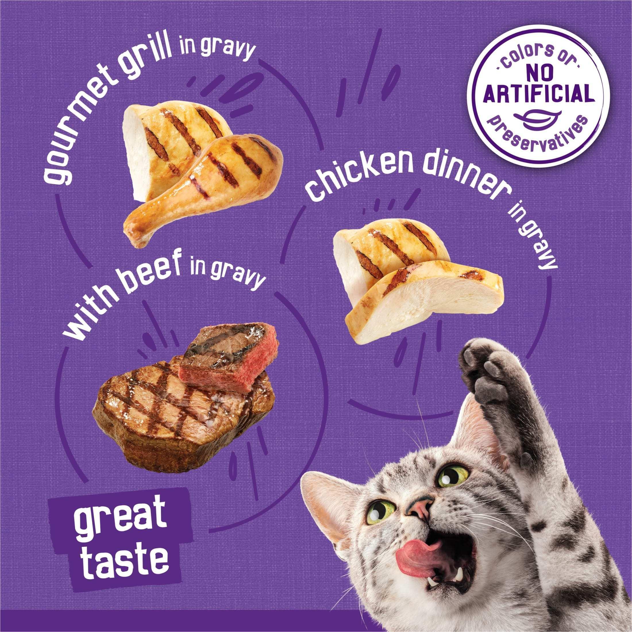Friskies Gravy Variety Pack, Meaty Bits, Wet Cat Food, 12 Pack, 5.5 oz. Cans - Image 5