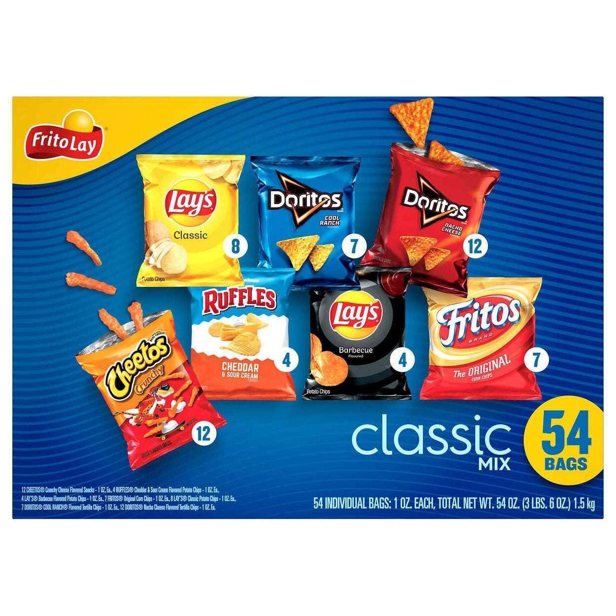 Frito Lay Classic Mix, 1 oz, Variety Pack, 54-count - Image 3