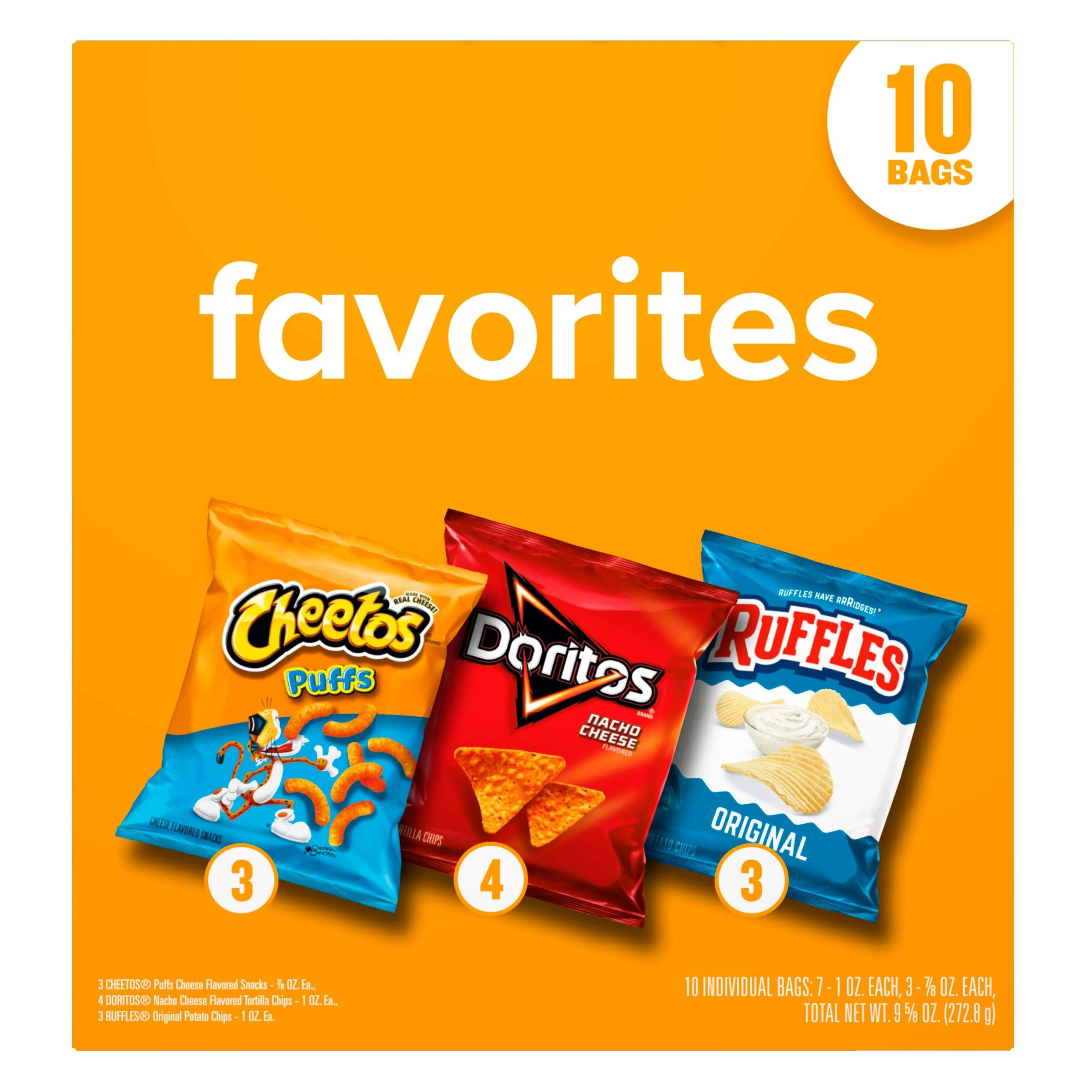 Frito lay Favorites Multipack Mix 9.625 oz Snack Chips Assortment 10 pack - Image 2