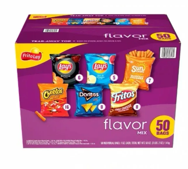 Frito-Lay Flavor Mix Chips, Variety Pack, 50 pk.