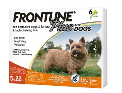Frontline Plus for Small Dogs, 6 Month, 3 ct./0.091 fl. oz.
