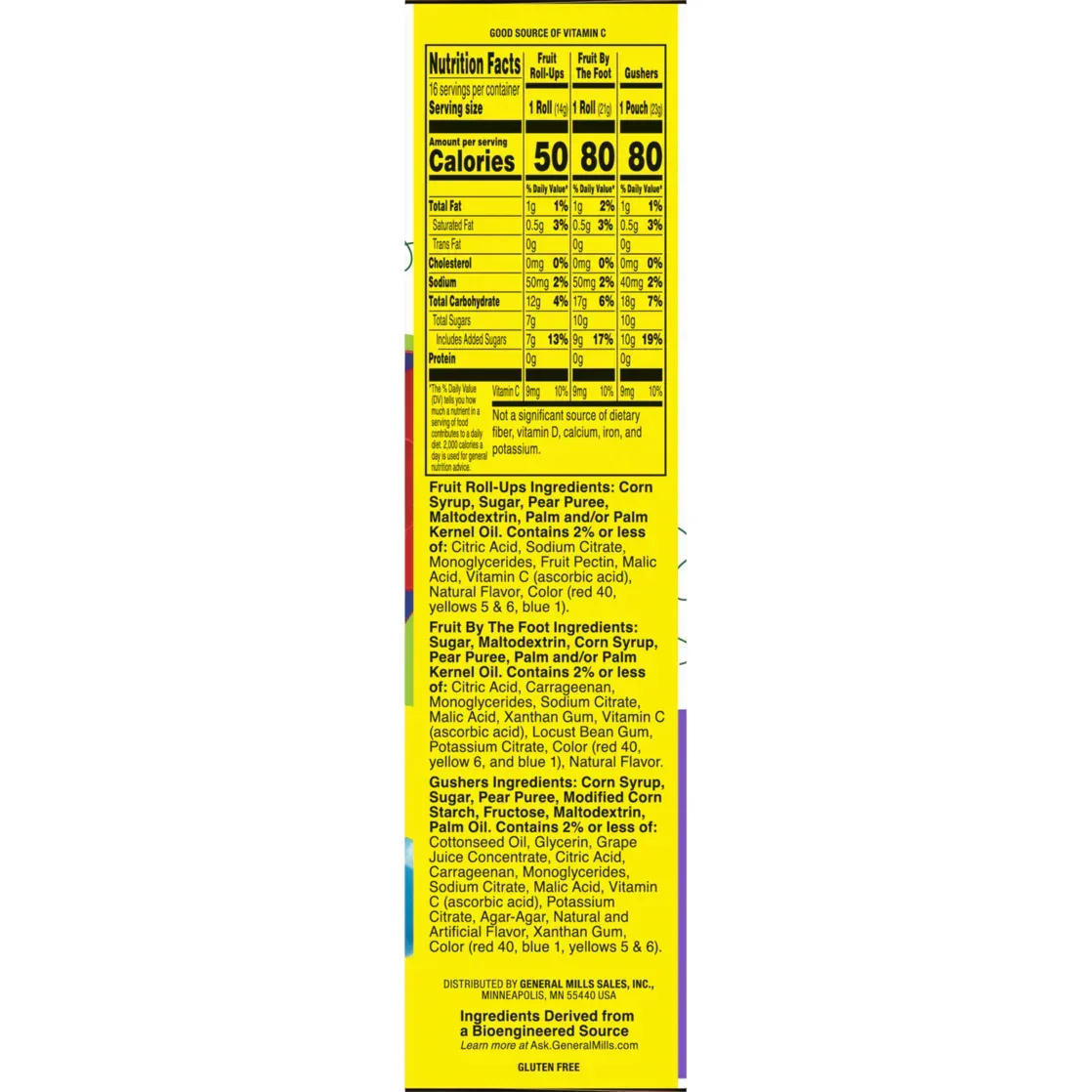 Fruit Roll-Ups, Fruit by the Foot, Gushers, Snacks Variety Pack, 16 Ct, 10.2 oz - Image 5