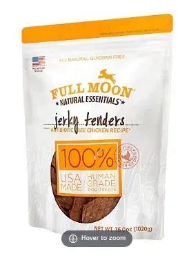 Full Moon All Natural Human Grade Dog Treats - Chicken Jerky Tenders, 36 oz. - Image 3