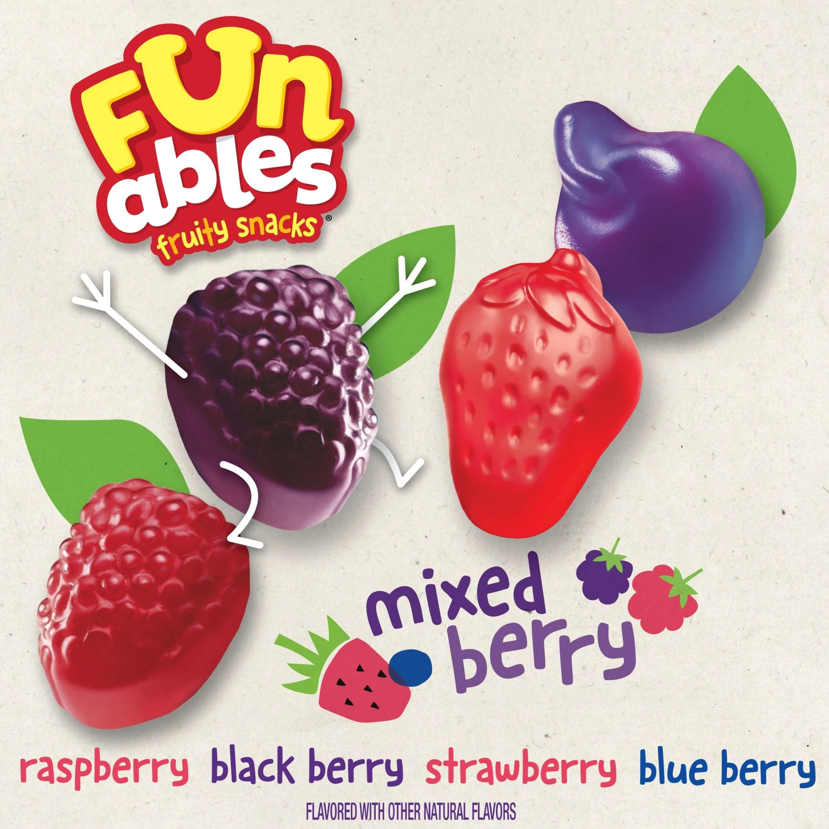 Funables Fruity Snacks, Mixed Berry Flavored Snacks, 0.8 oz, 22 Count - Image 3