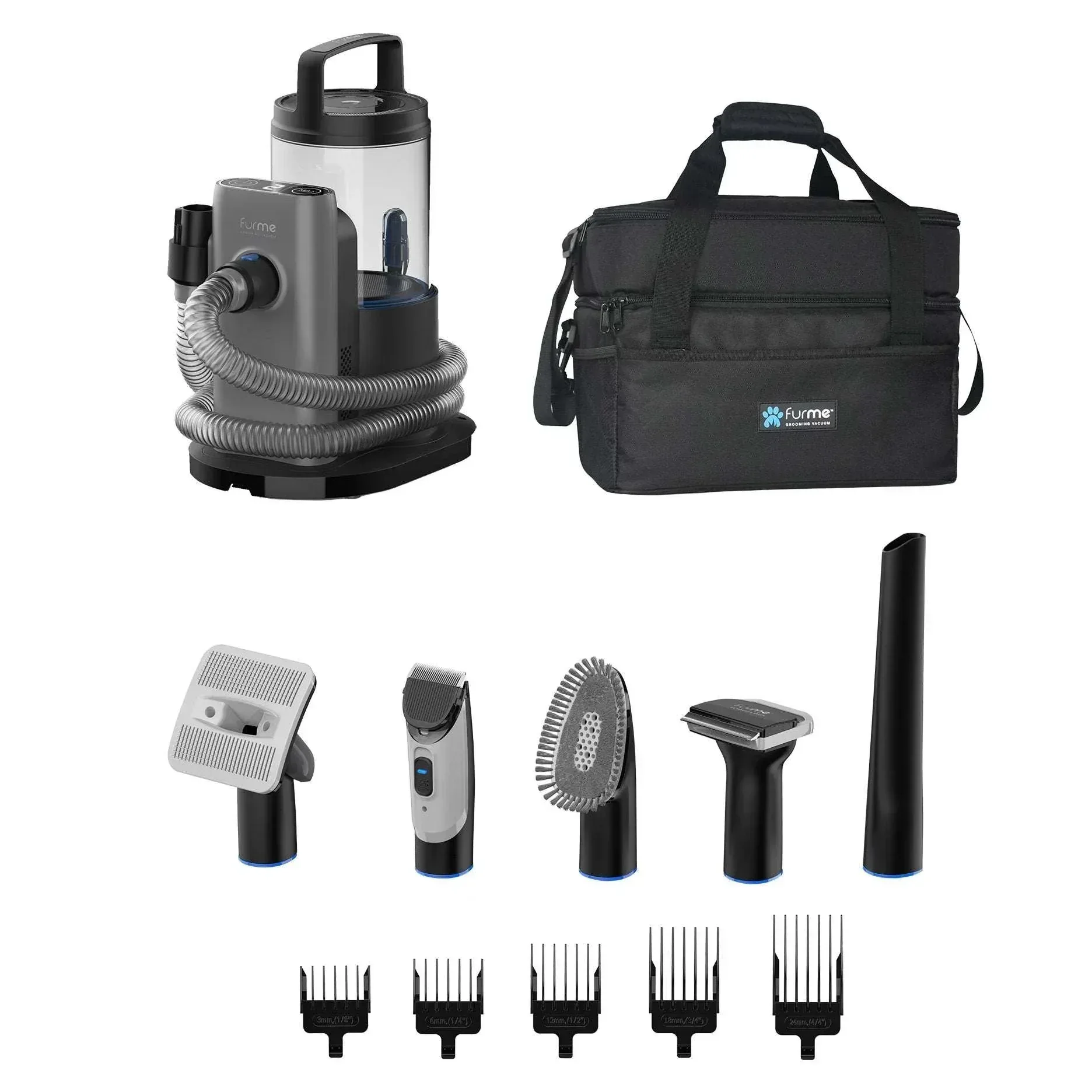 FurMe Professional Plus Pet Grooming Vacuum Kit with Carrying Case - Image 2